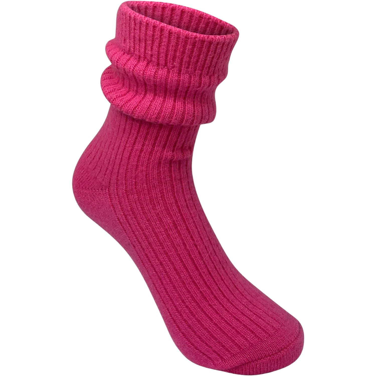 High Heel Jungle By Kathryn Eisman Women's Pink / Purple Cashmere Cloud Sock - Hot Pink