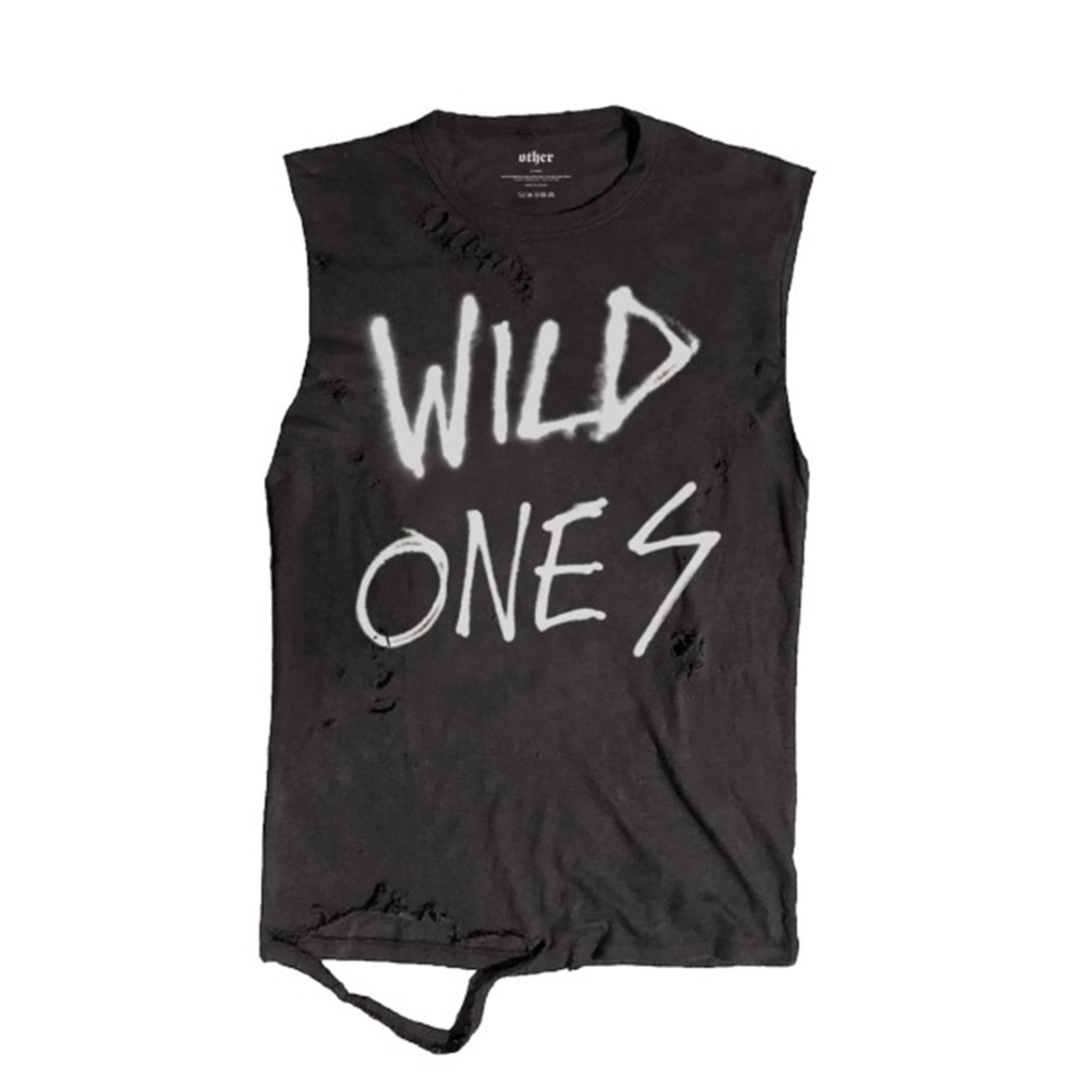 Other Uk Women's Wild Ones Graffiti Thrasher Tank In Black