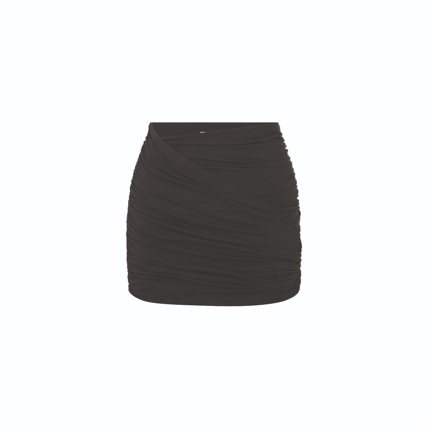 Nazli Ceren Micha Jersey Asymmetric Mini Skirt In Black In Black