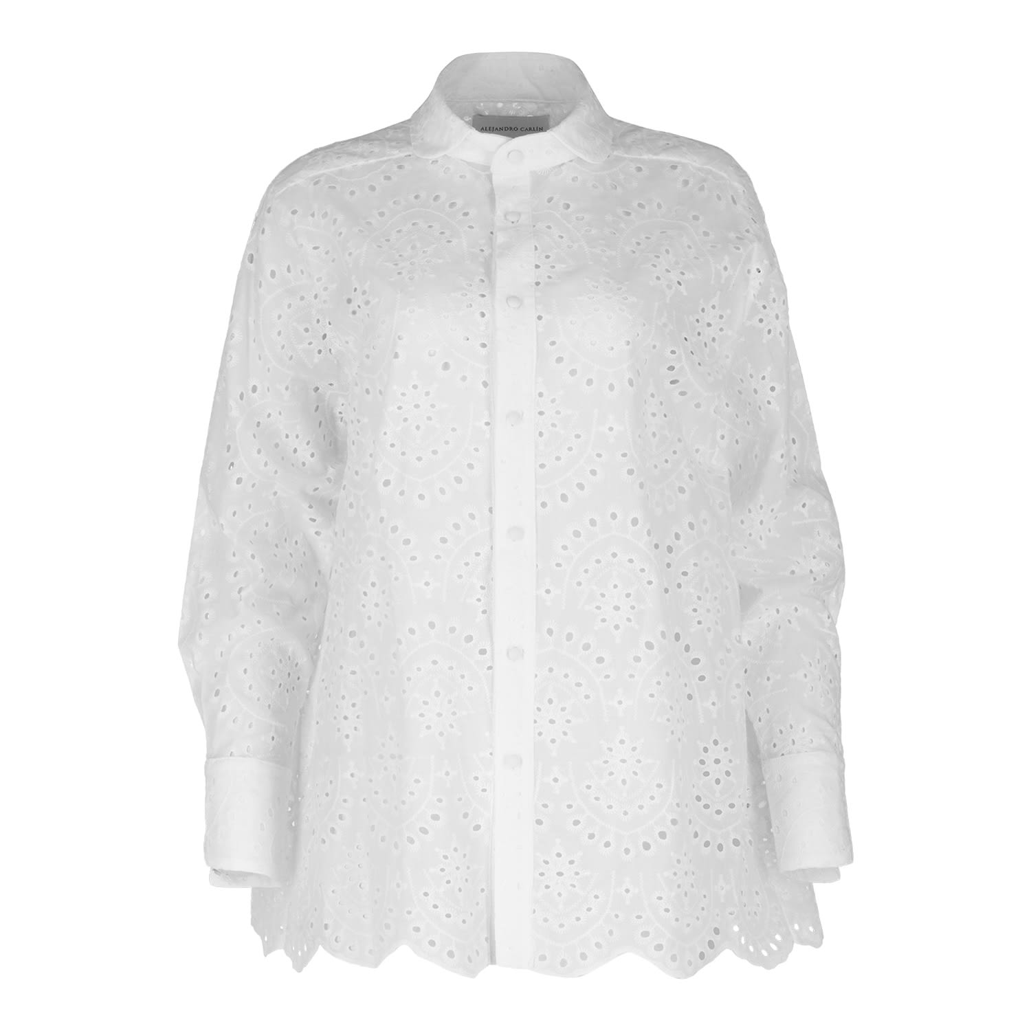 Women’s White Alejandro Shirt L/Xl Alejandro Carlin