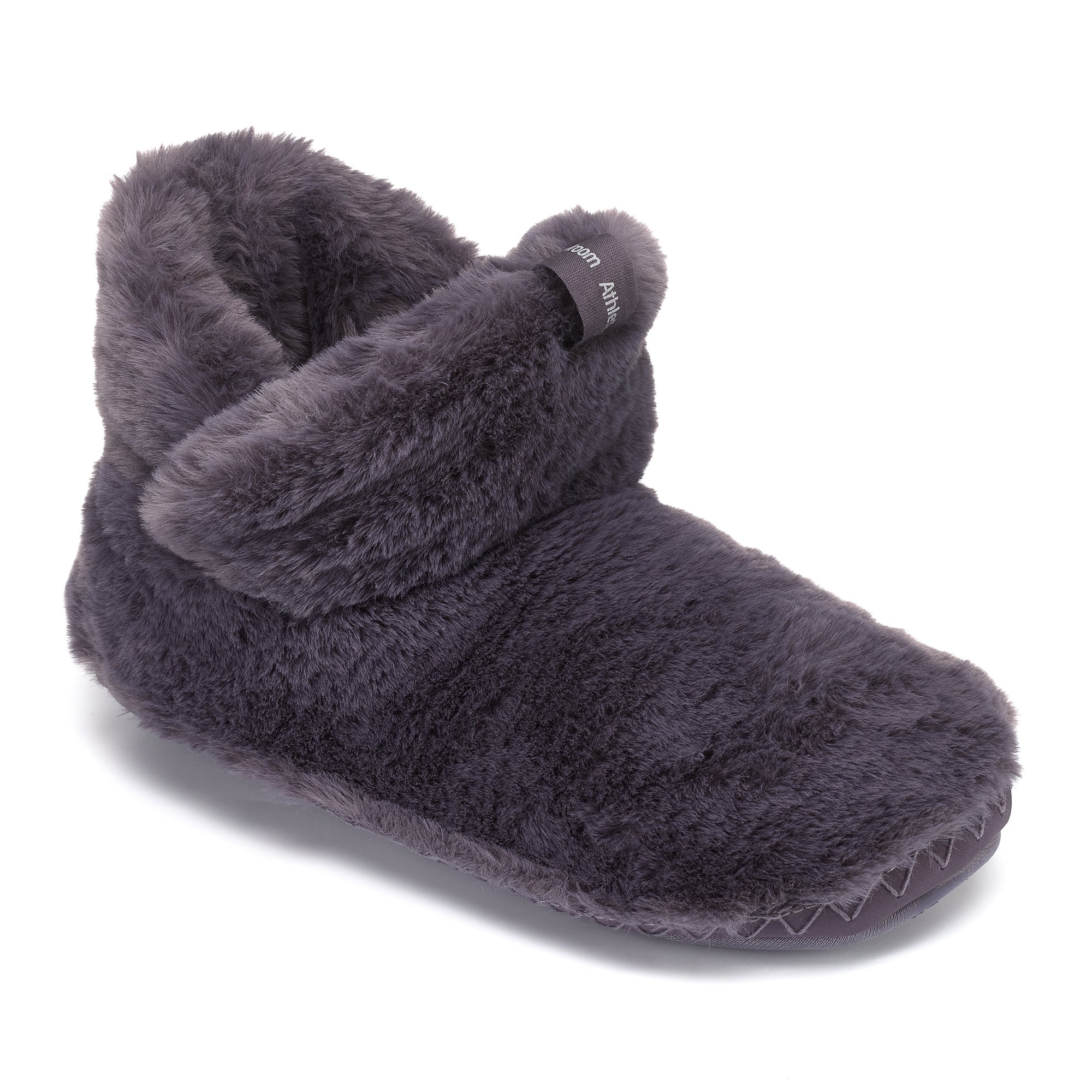 Bedroom Athletics Women's Black Harriet - Recycled High Density Faux Fur Slipper Boot - Ink In Black