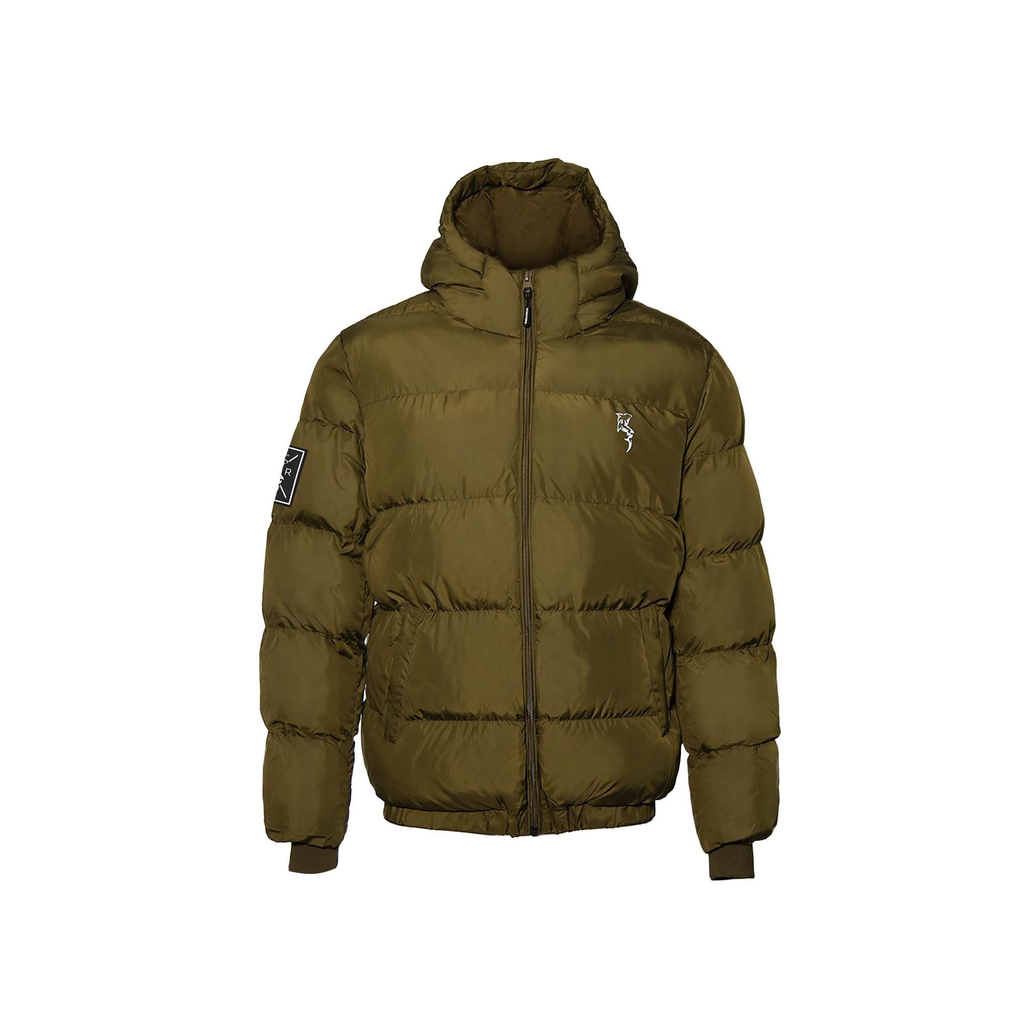 Men’s Oversized Puffer Jacket - Military Green Small Ocean Rebel