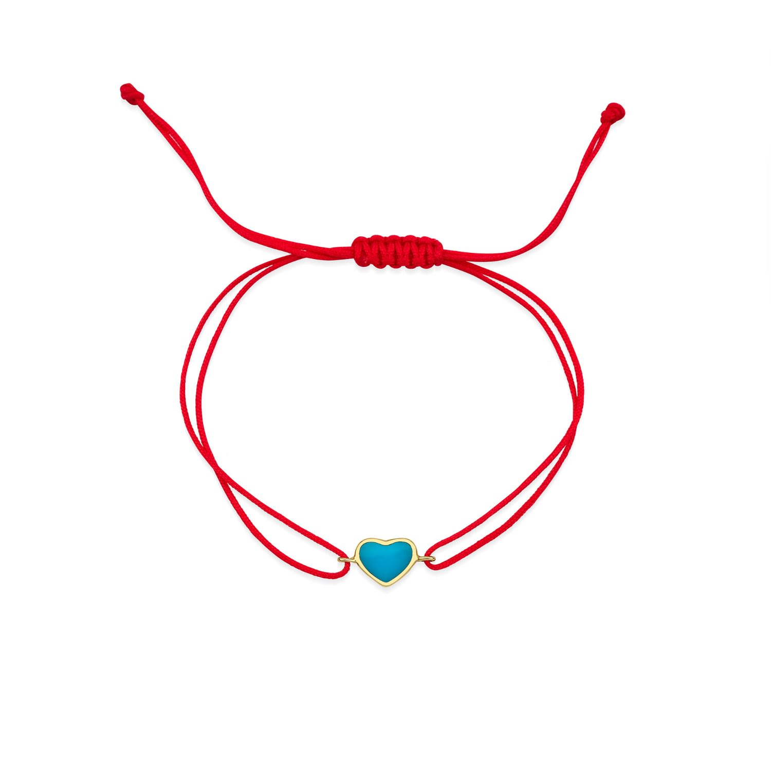 Jewelsty Fine Jewelry Women's Blue / Gold Ocean Blue Heart Rope Bracelet