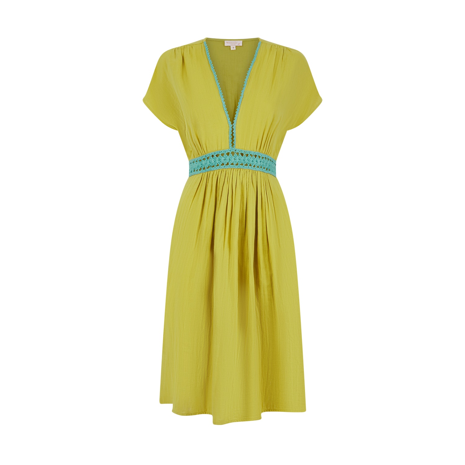 Nooki Design Women's Green Layla Dress In Olive In Yellow