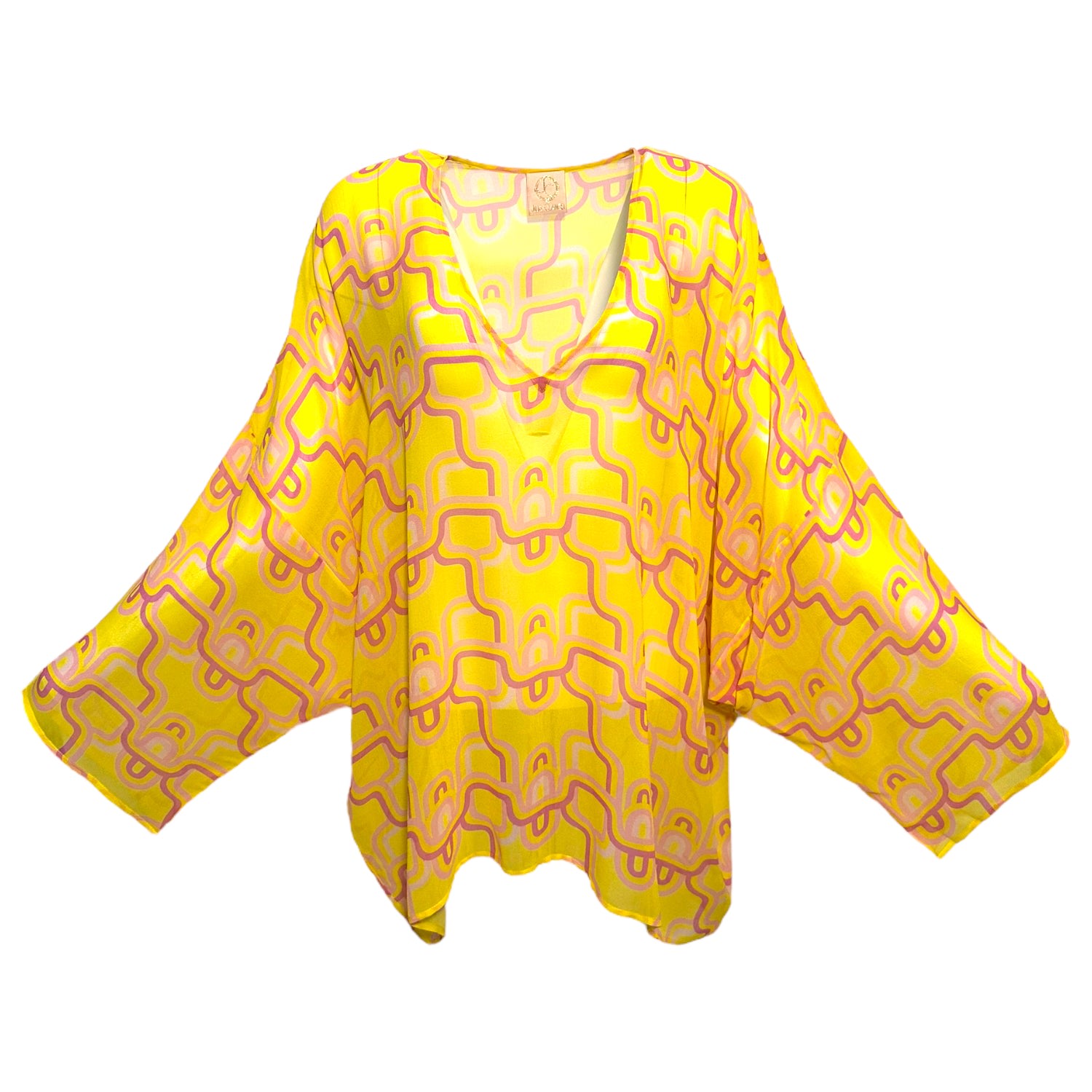 Women’s Yellow / Orange Lydy Limon Veronica Silk Georgette Top One Size Julia Clancey