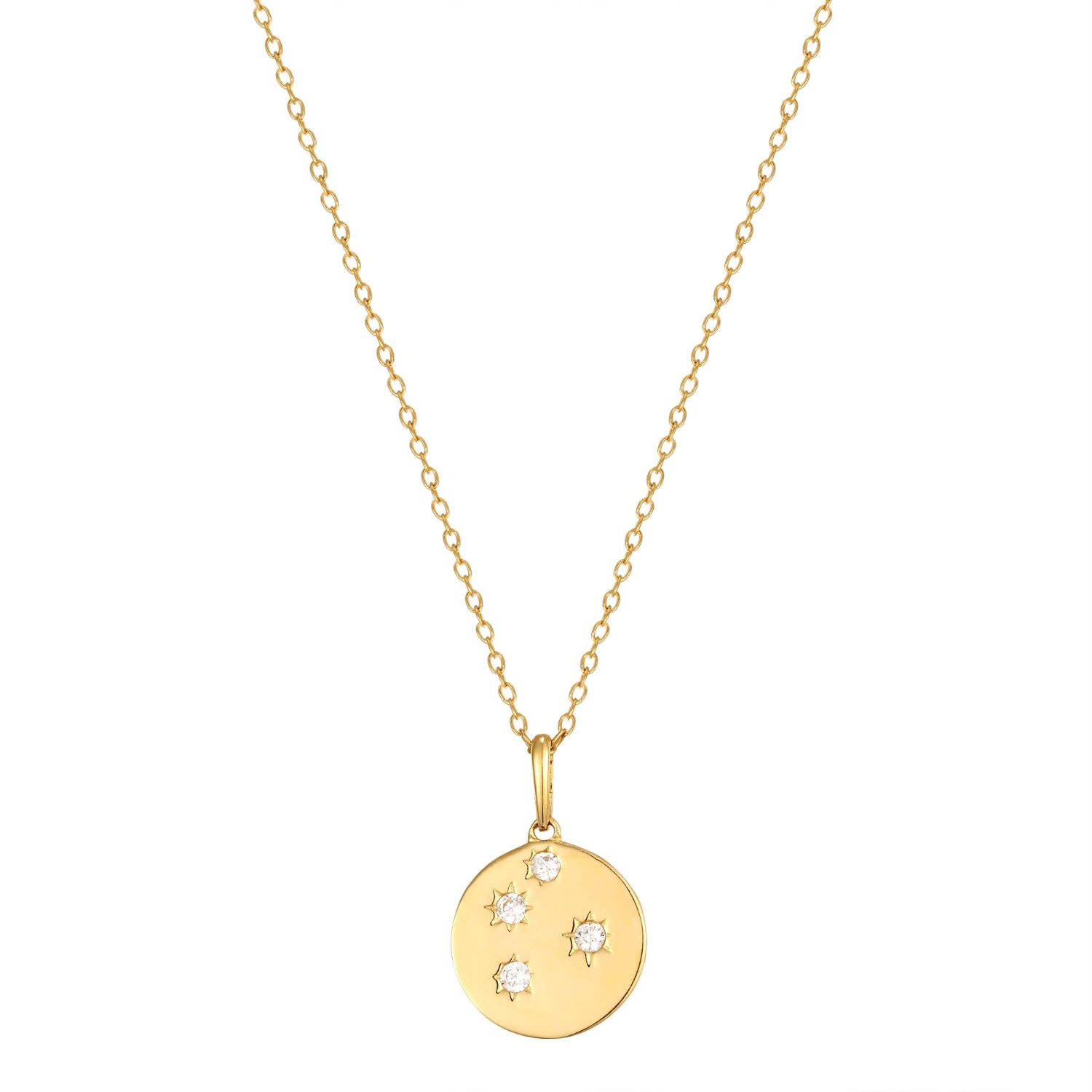 Women’s 22Ct Gold Vermeil Constellation Medallion Seol + Gold