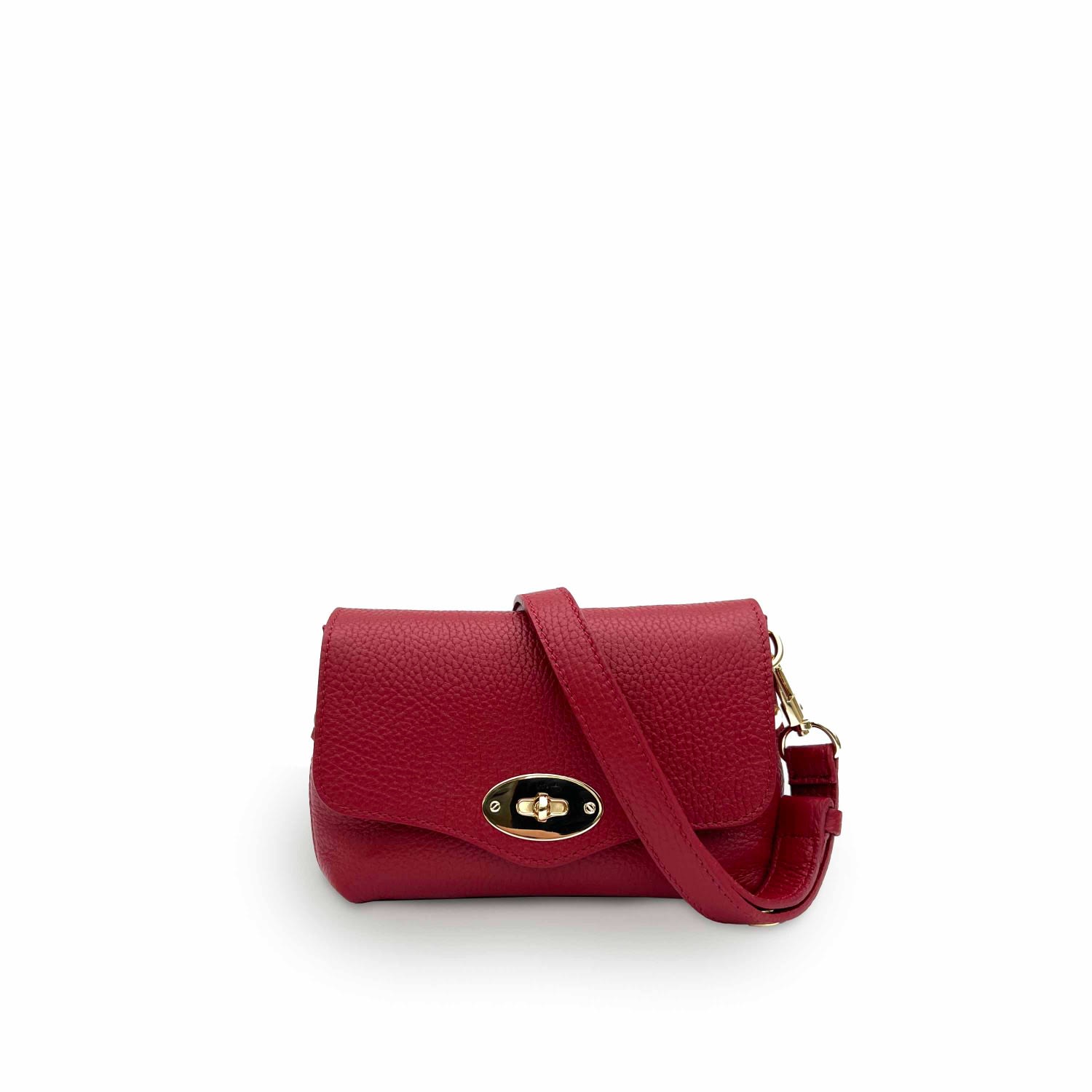 Apatchy London Women's The Maddie Cherry Red Leather Bag In Blue