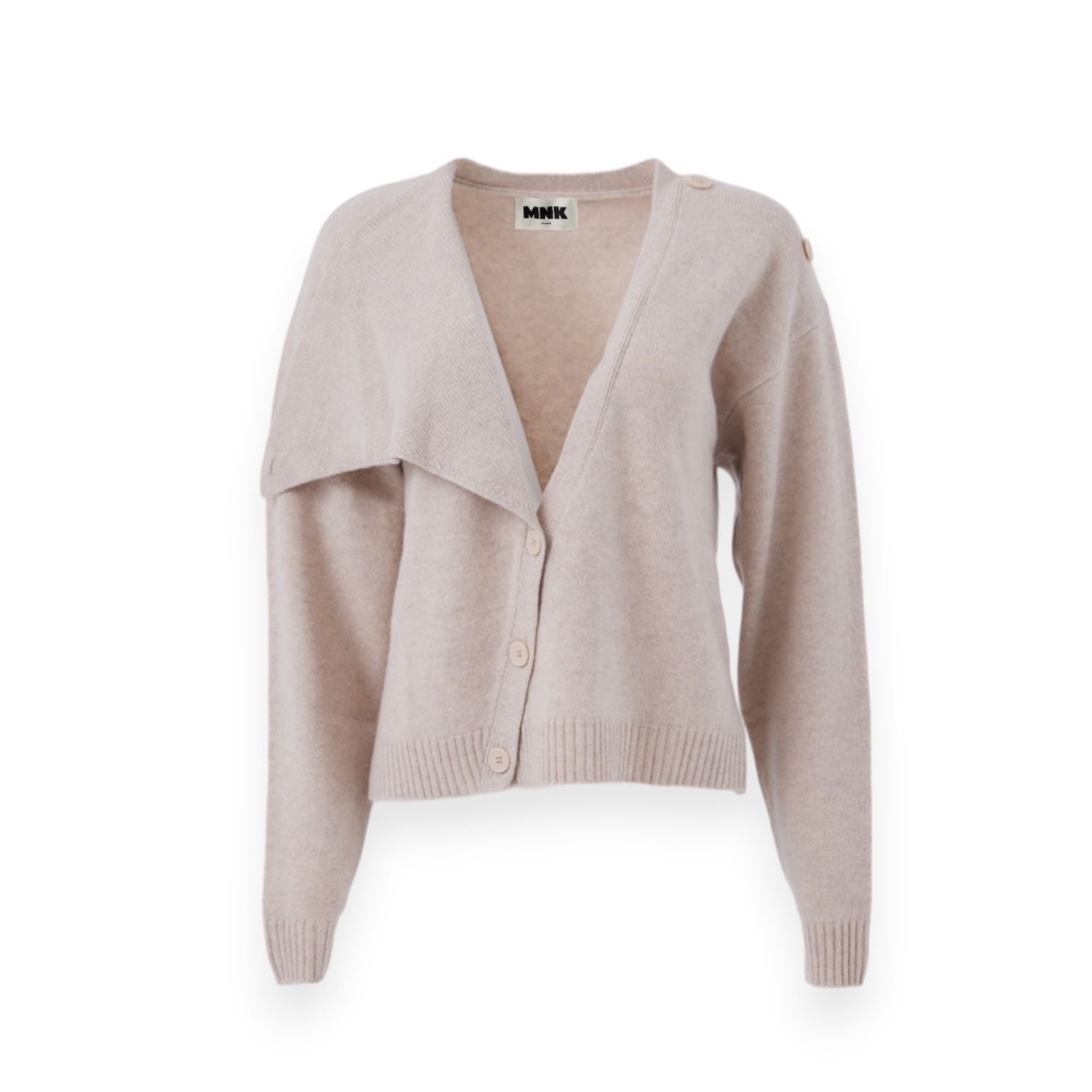 Mnk Atelier Women's Neutrals Helori Knit Rws Merino Wool Cardigan Top Oat