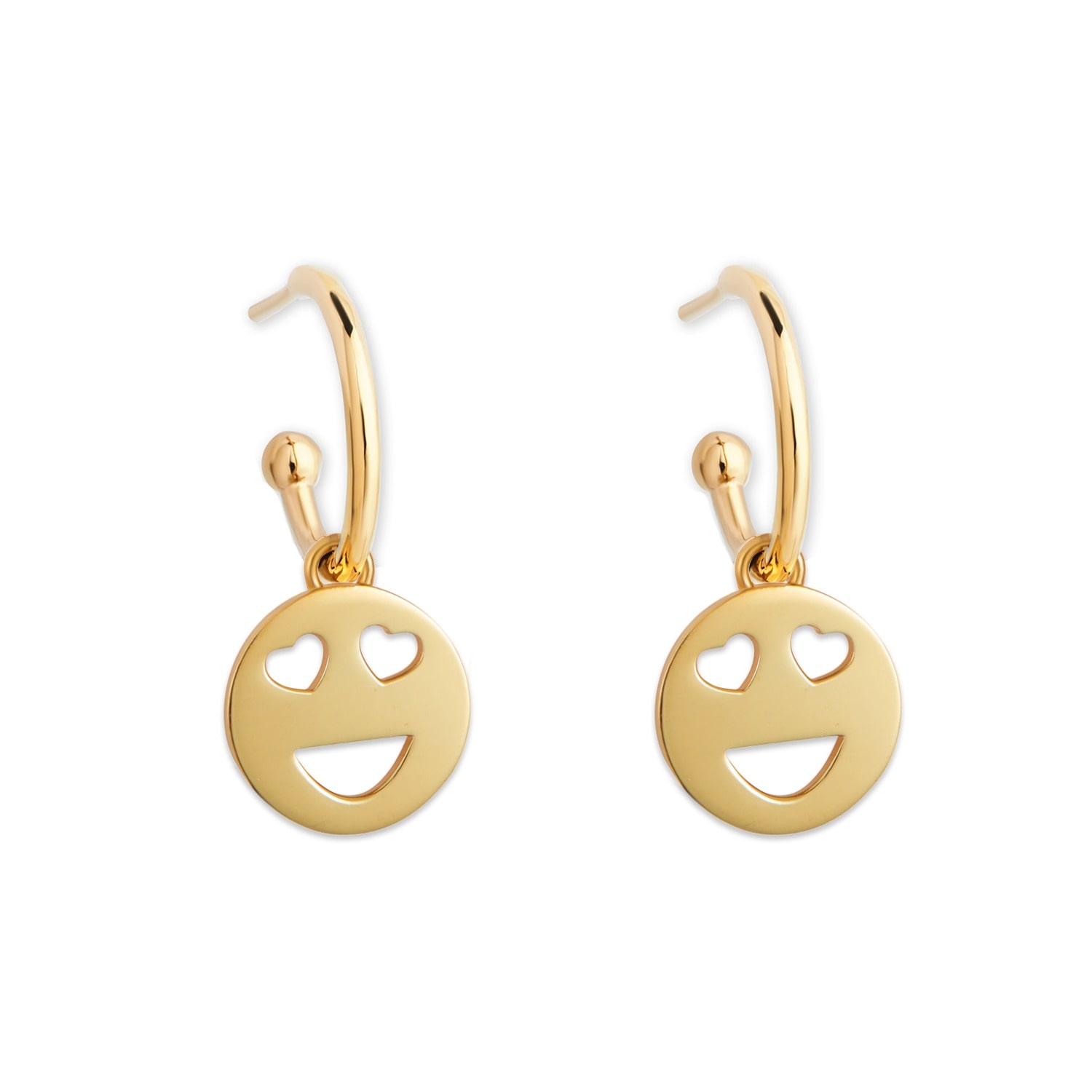 Toolally Women's Mood Hoops Gold Vermeil - Love