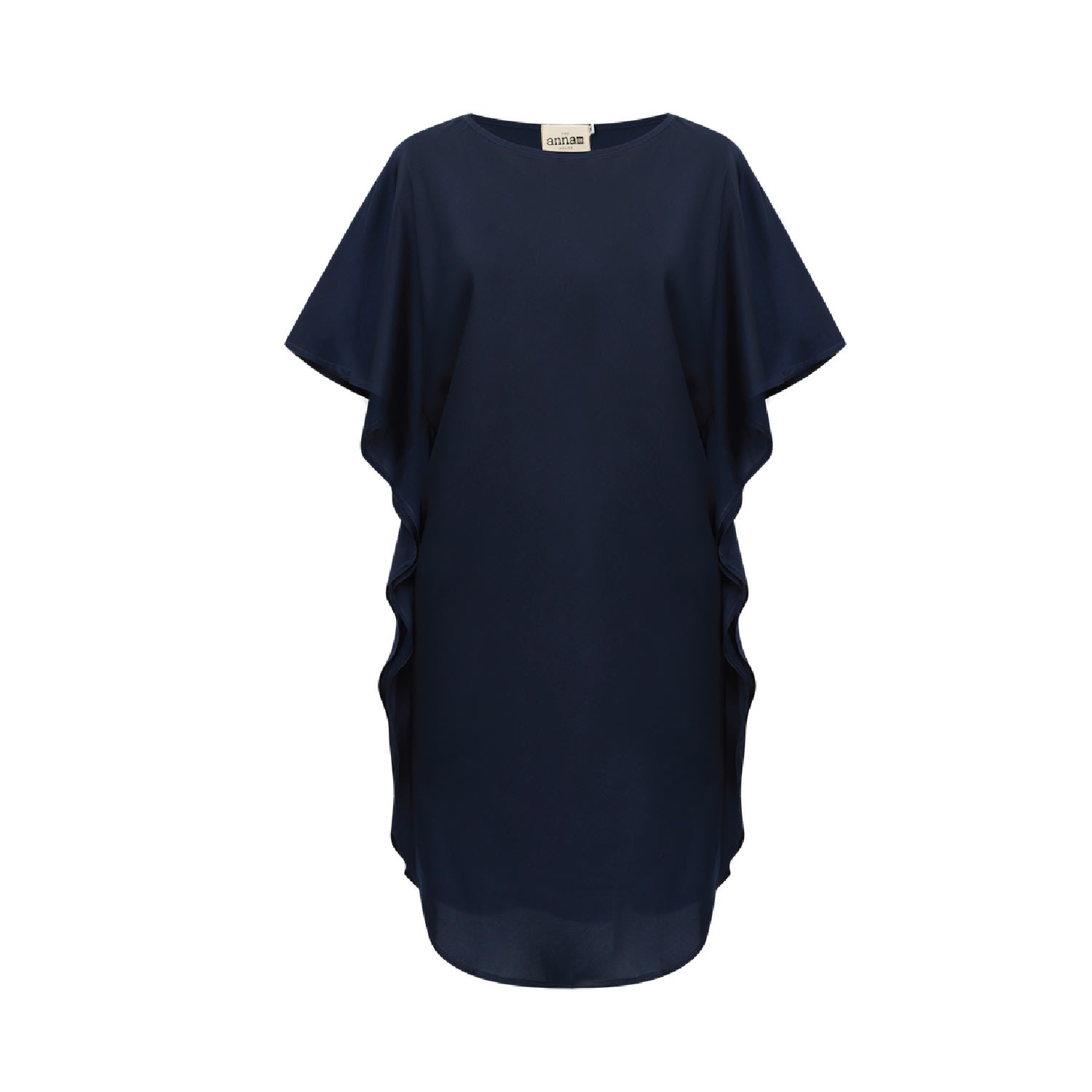 Women’s Lotus Silk Dress - Navy Blue Large The Annam House