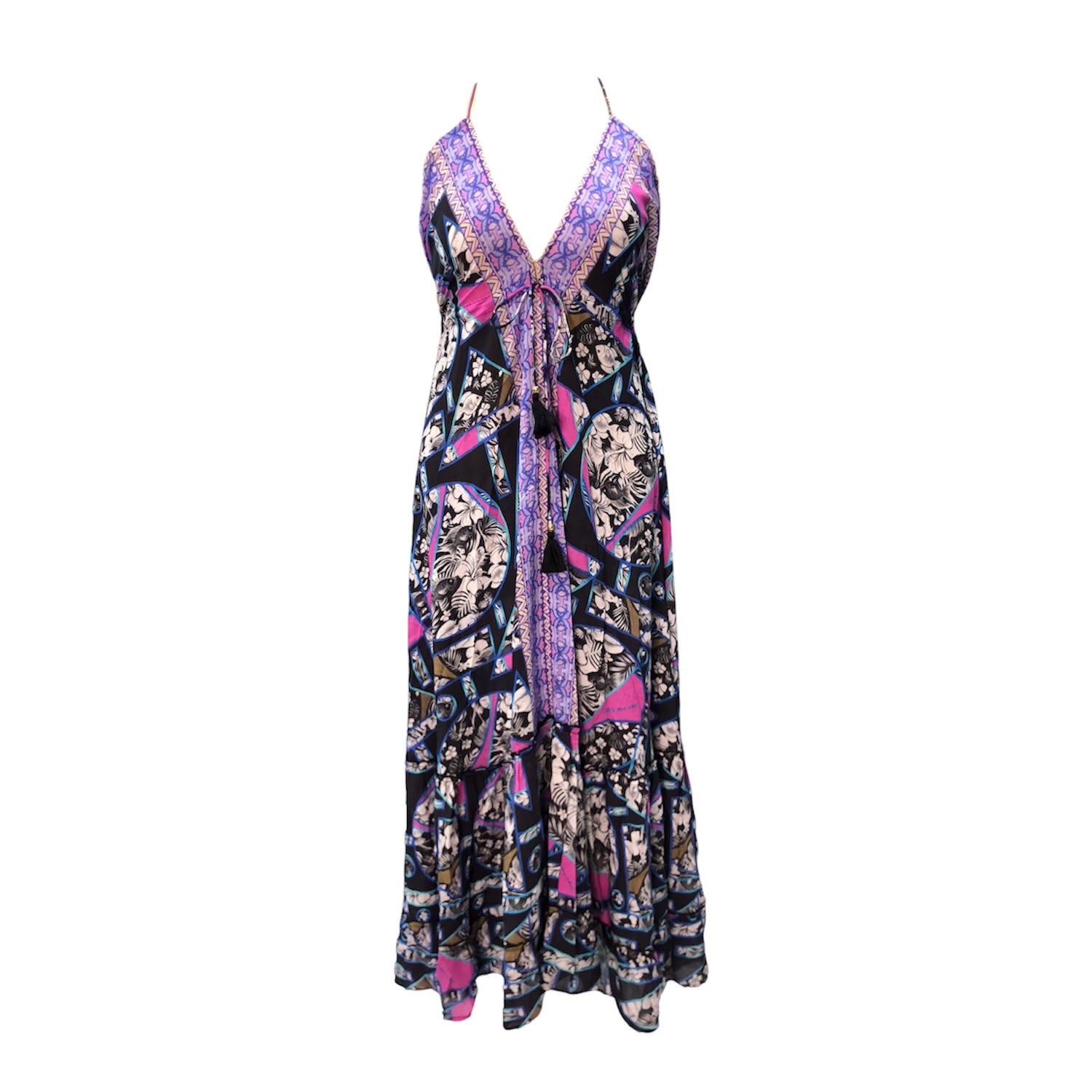 Dijo Clothing Women's Black / Pink / Purple Cape Tribulation Gypsy Girl In Black/pink/purple
