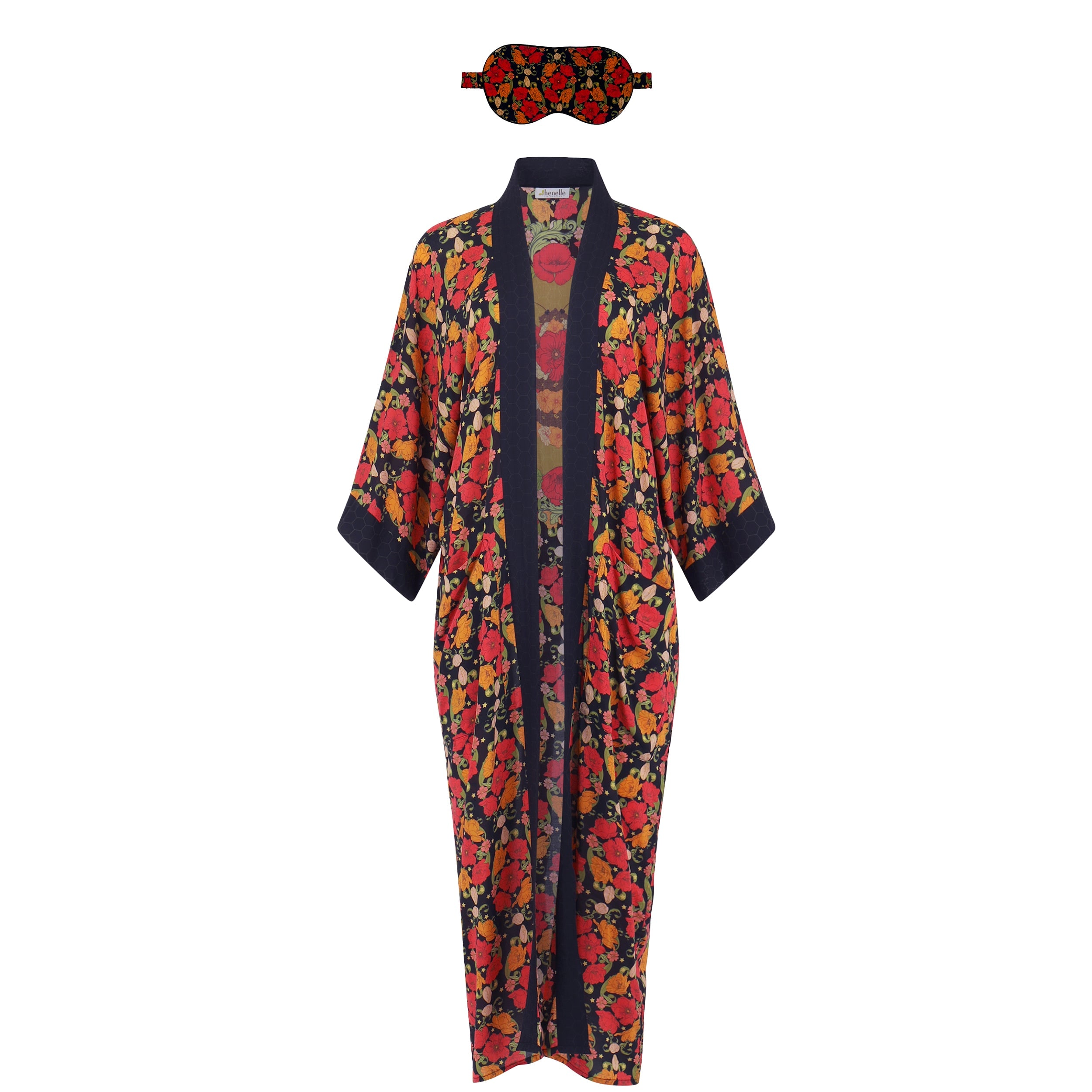 Women's Black Night Bloom Sleep Set | L/Xl | Henelle