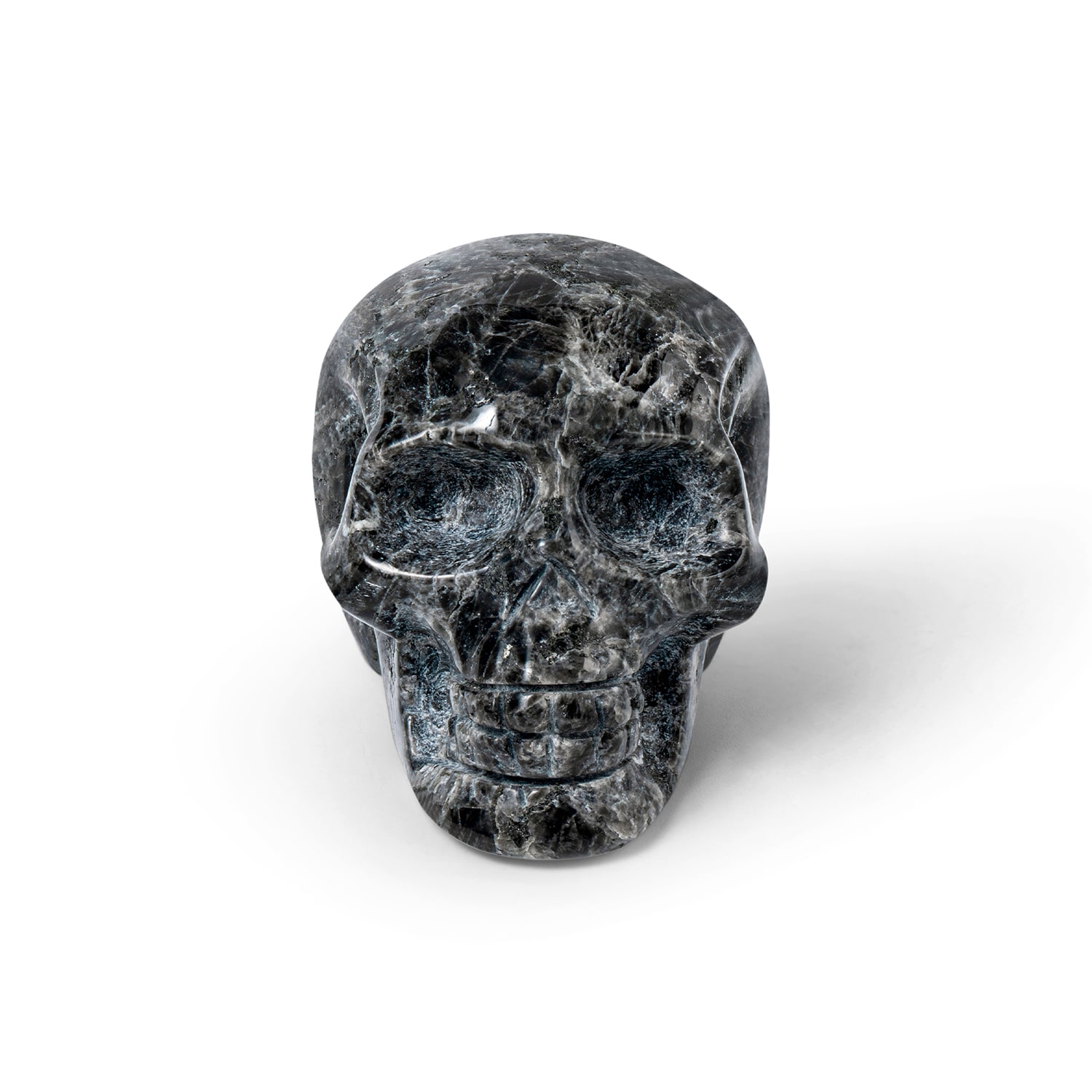 Grey Tremolite Crystal Skull Sculpture One Size Awnl