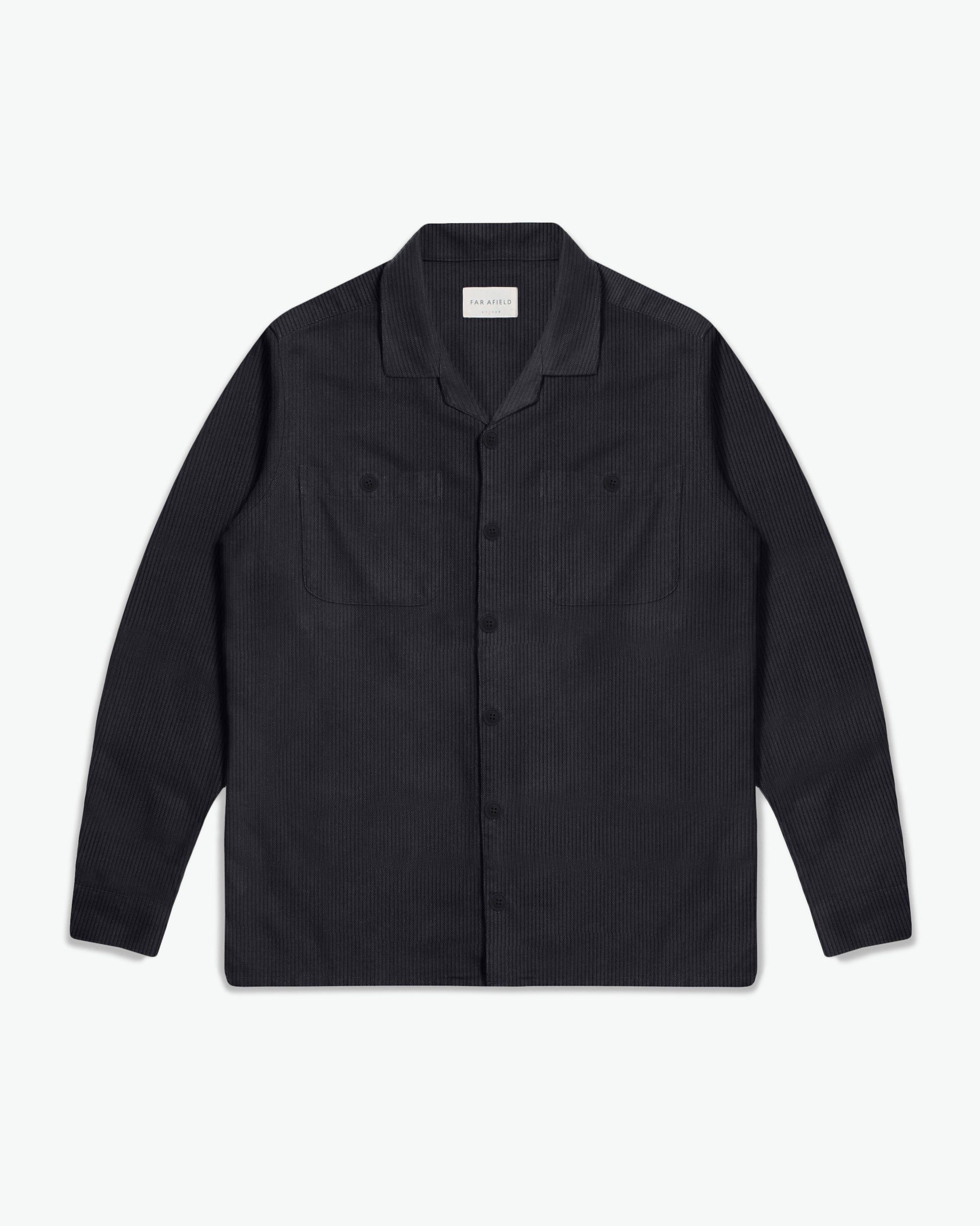 Men’s Hiro Shirt - Black Corduroy Medium Far Afield