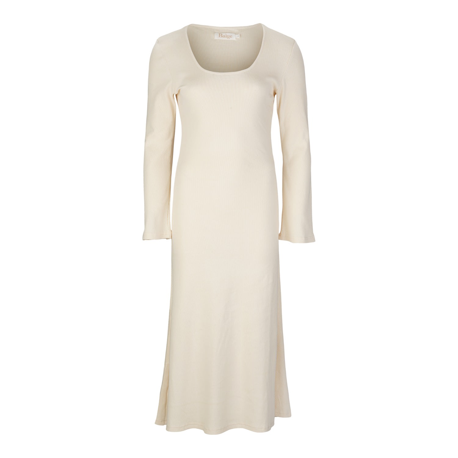 BAÌGE THE LABEL WOMEN'S NEUTRALS BIRDIE - LONG DRESS WITH FLARED SLEEVES IN NATURAL