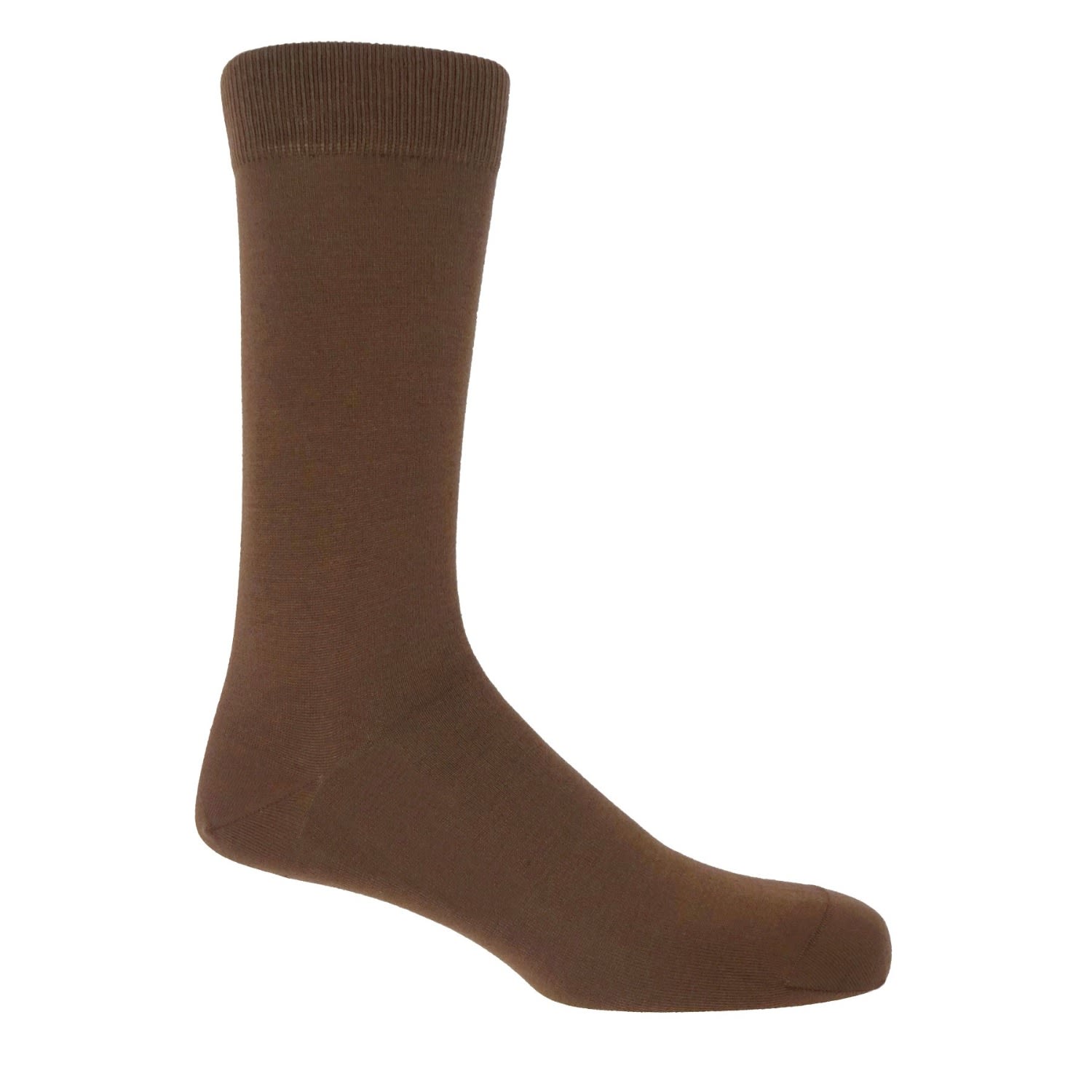 Peper Harow - Made In England Brown Chocolate Men's Classic Socks In Brown