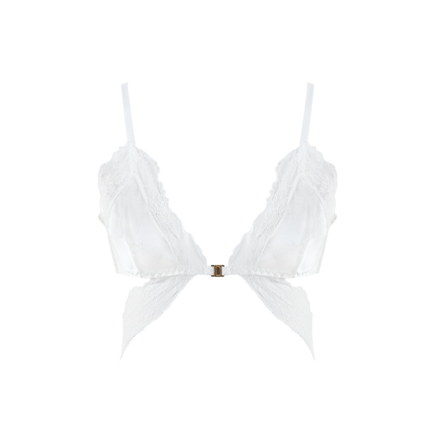 Mers Silk Women's Mercy White Silk&lace Bridal Bra