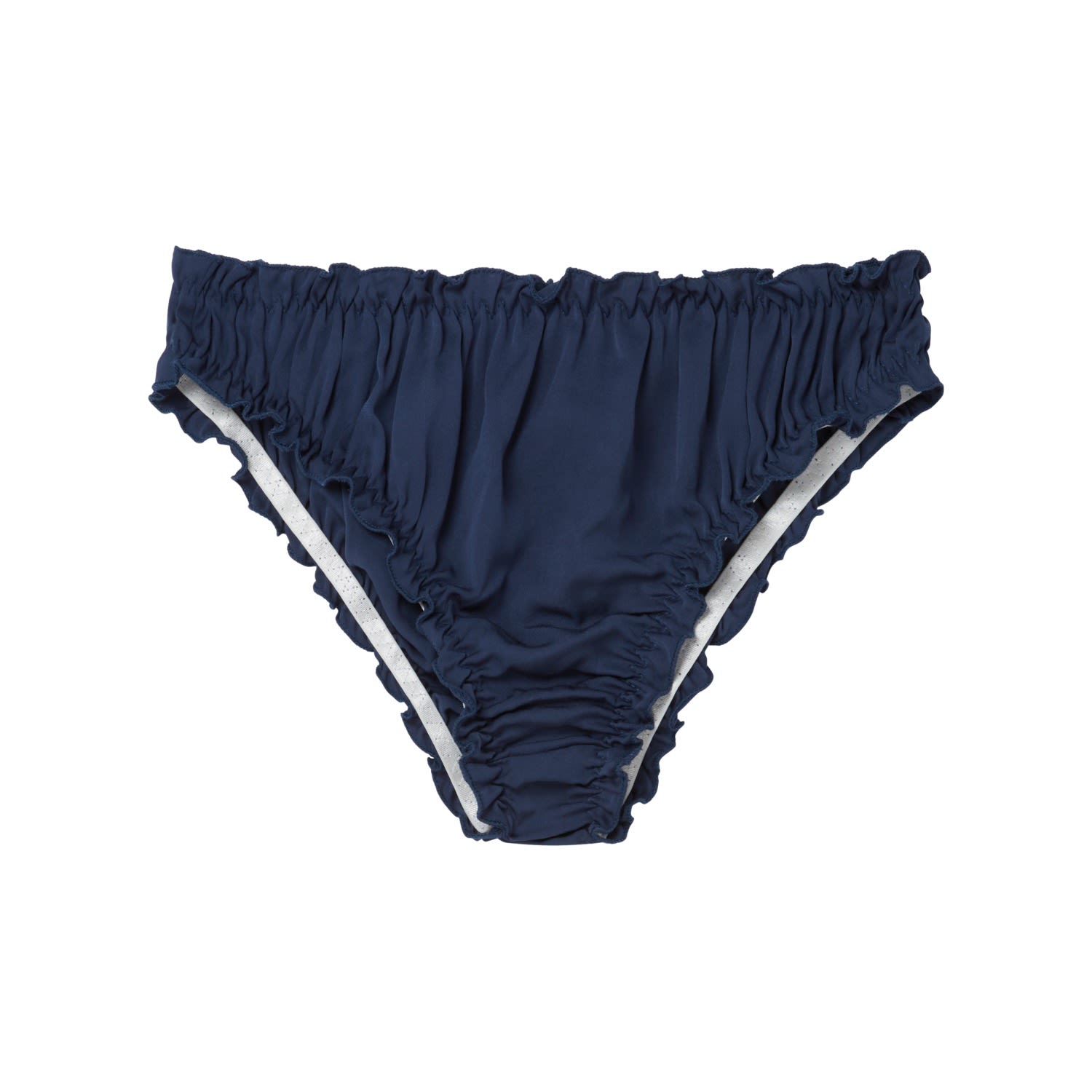 Women’s Honey Ruffled Silk Briefs - Blue Extra Small Après-Midi