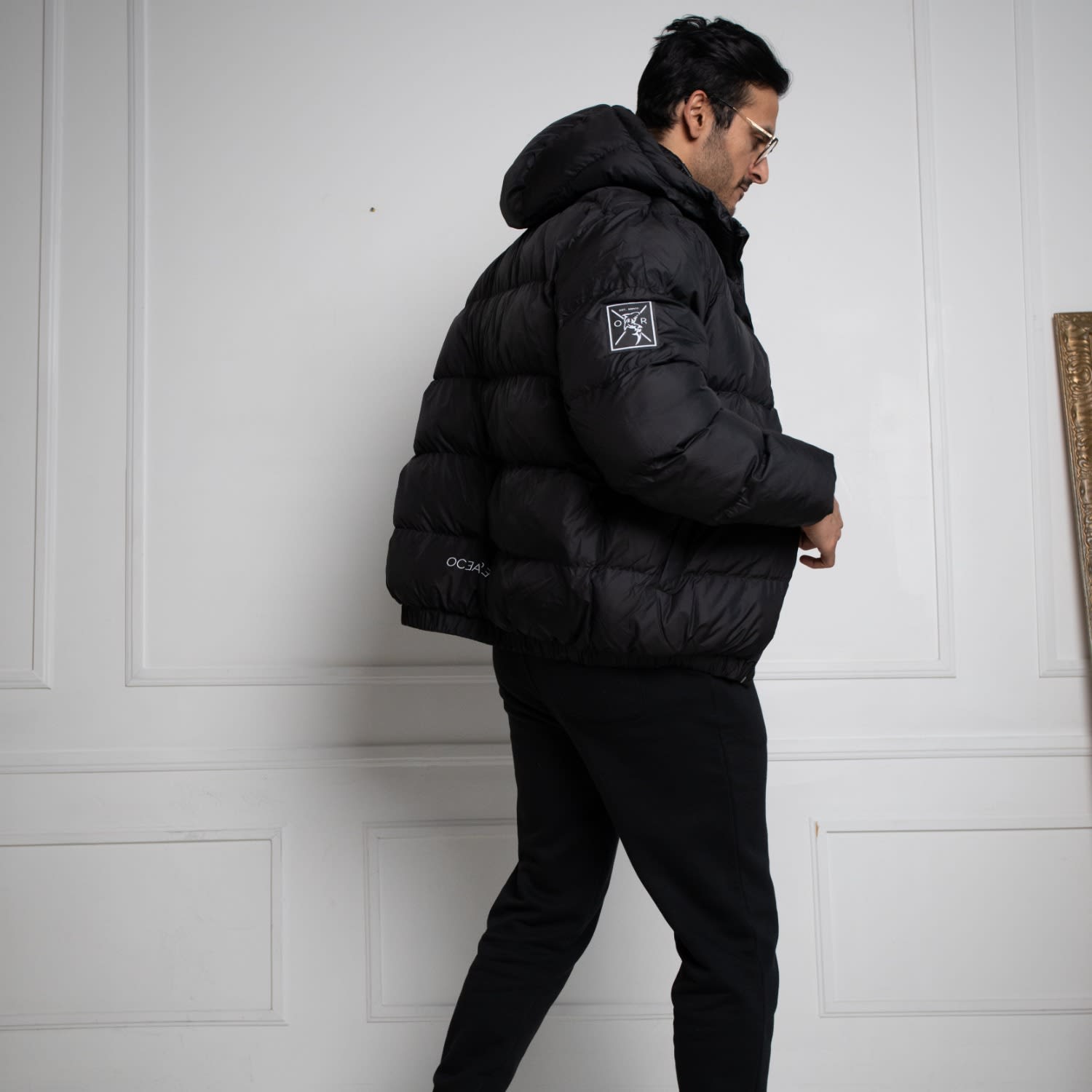 Oversized Puffer Jacket Black by Ocean Rebel