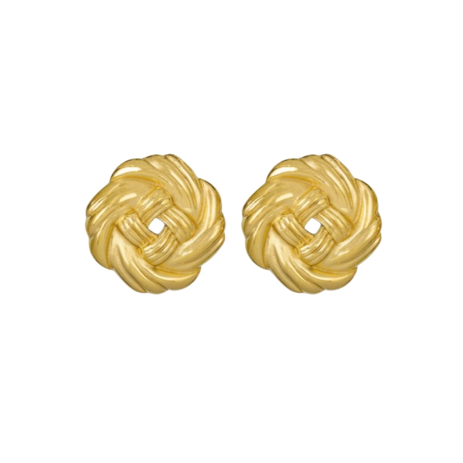 Third Tone Women's Knot Earrings In Gold