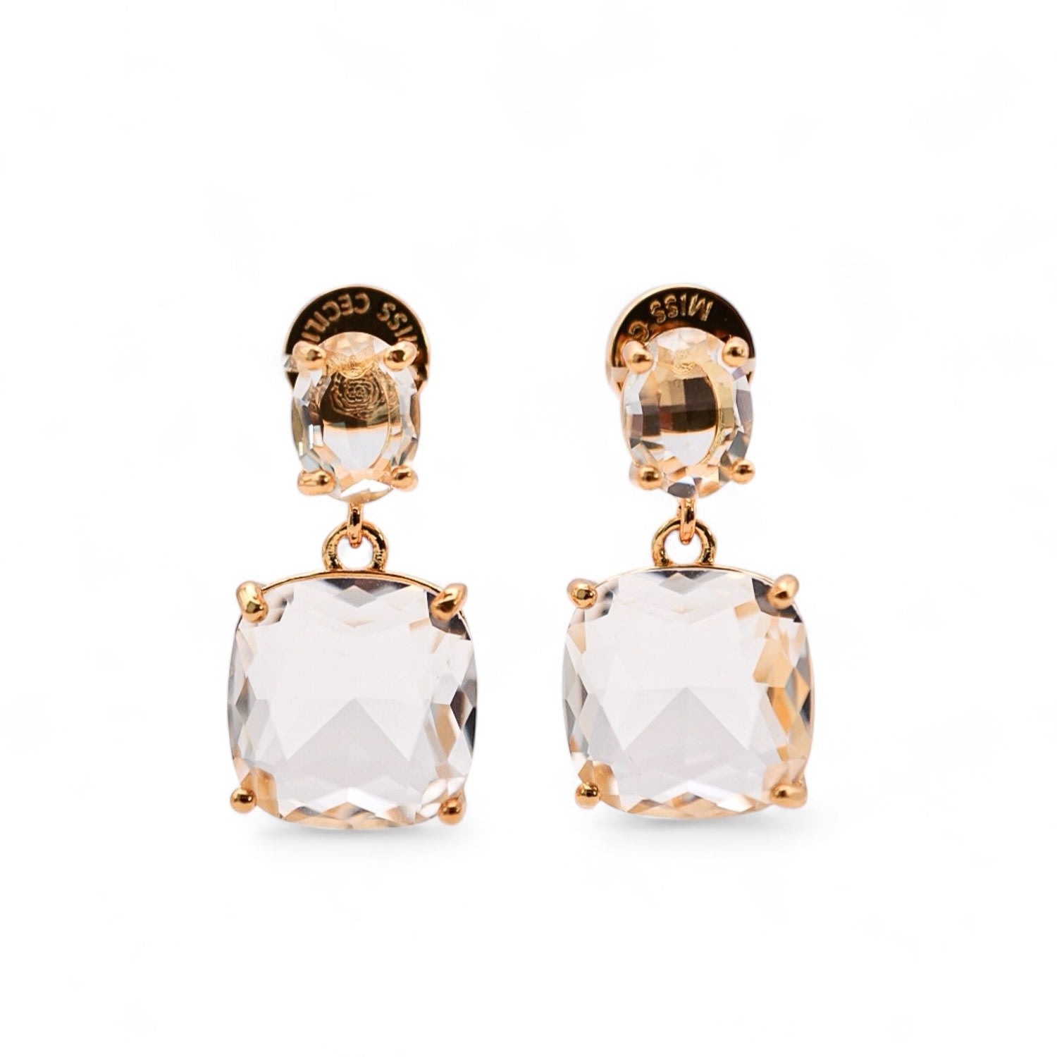 Miss Cecilia Women's Gold Rosa Earrings