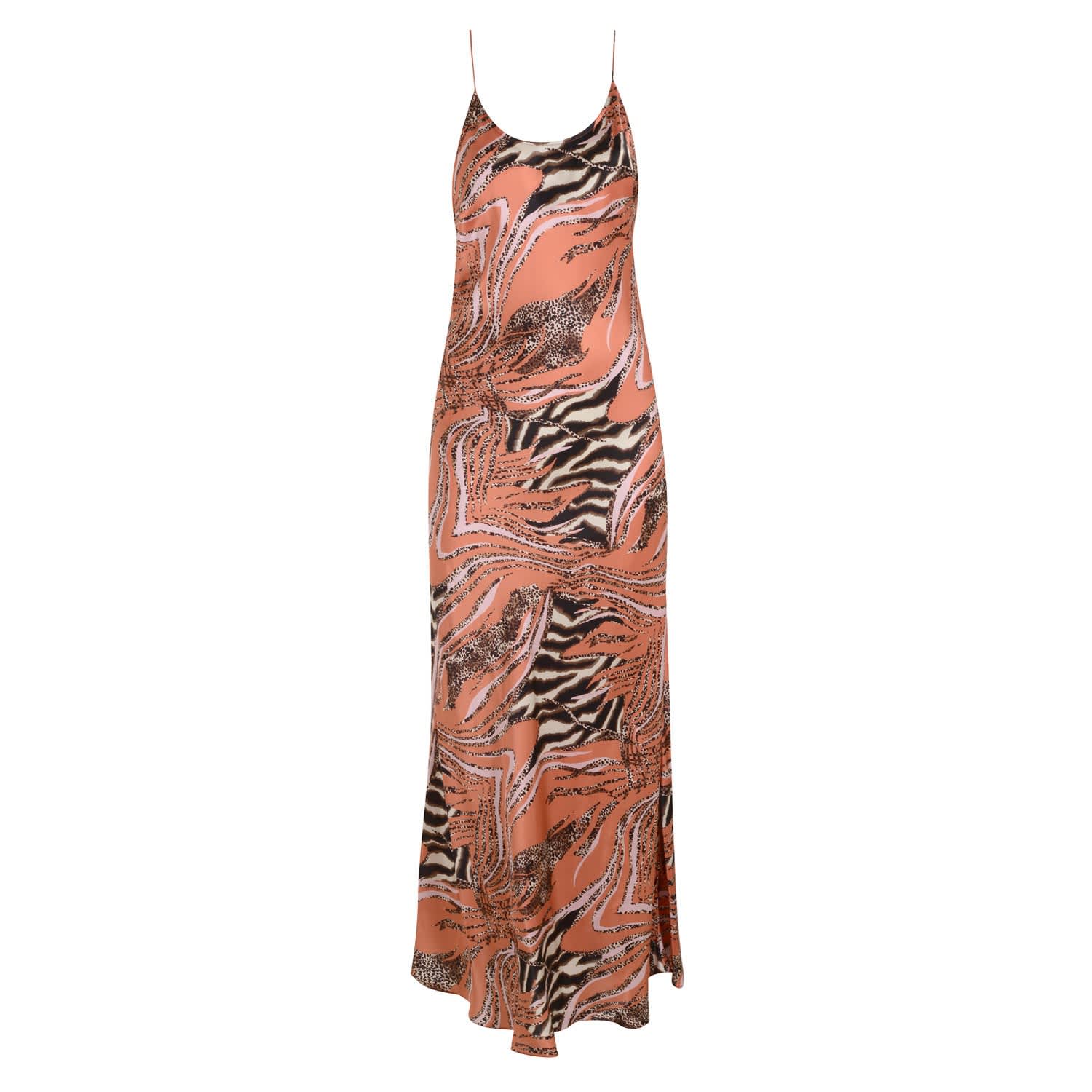 leopard maxi slip dress