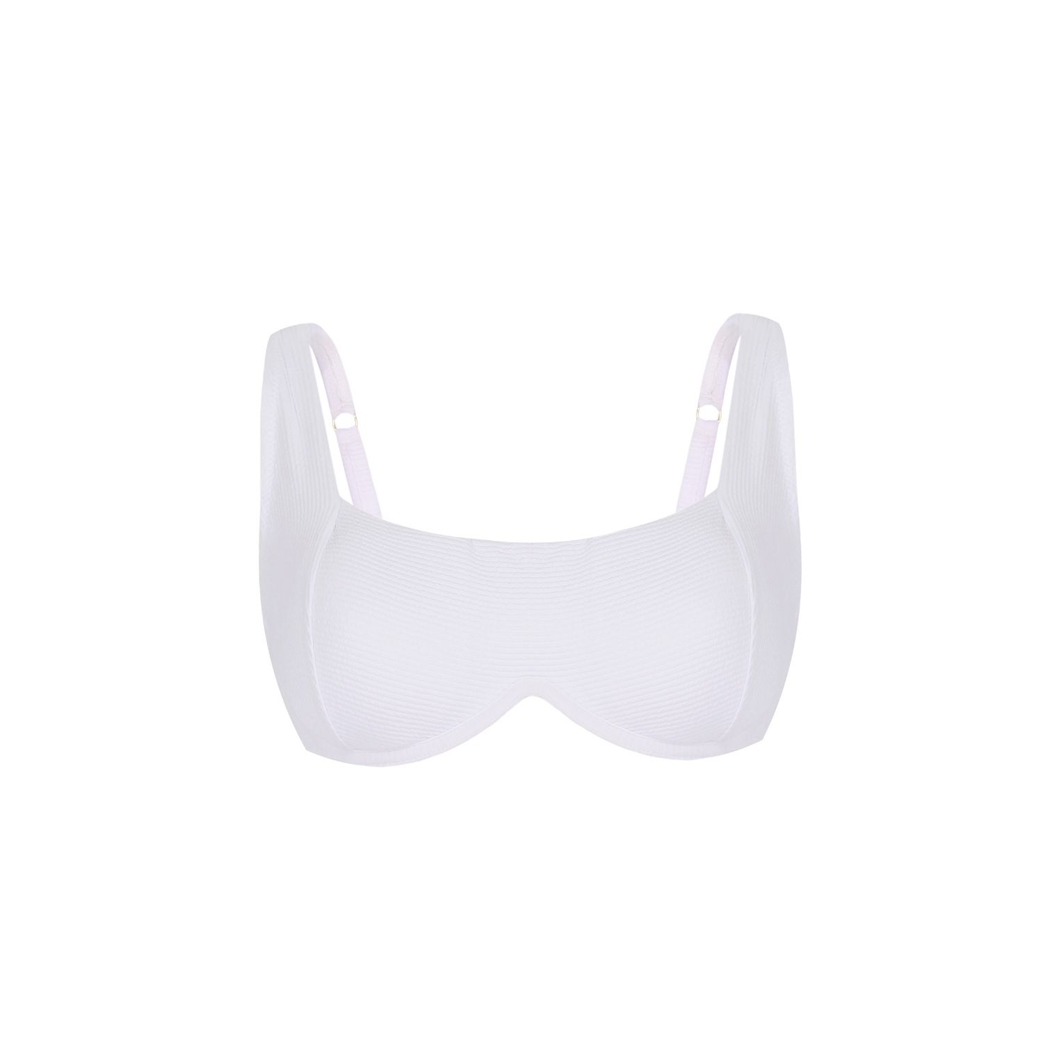 Yorstruly Women's Orly Bikini Top - Colour Optic White - Bikni Top With Ribbed Fabric & Removable Paddings In White