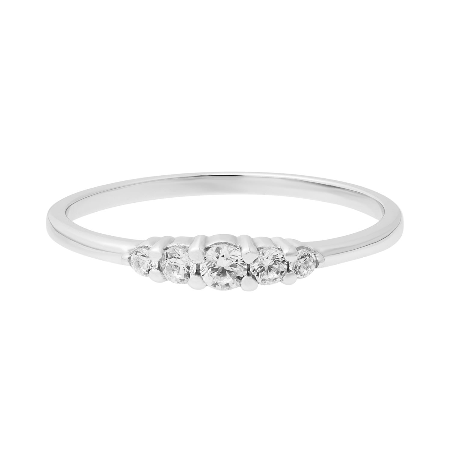 Women’s Dainty Sparkle Ring - Silver Cartilage Cartel