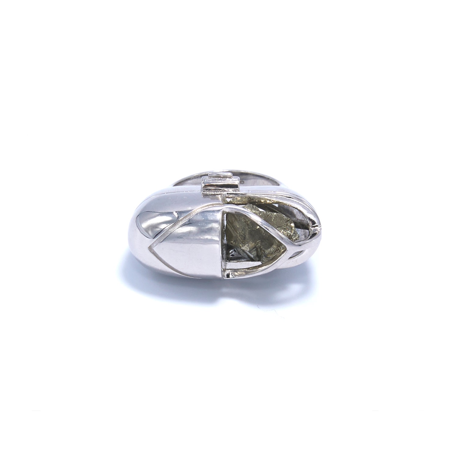 Women’s Grey Capsule Crystal Ring - Sterling Silver - Pyrite Capsule Eleven