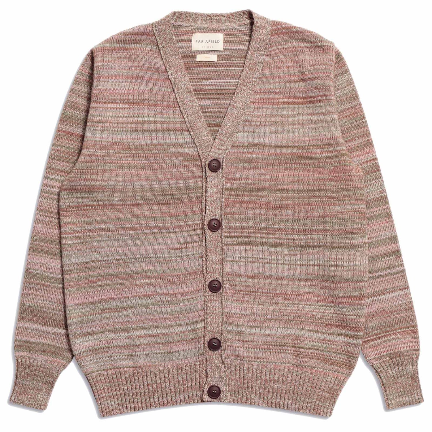 Men’s Buckley Cardigan - Twisted Yarn Brown / Multi Small Peraluna