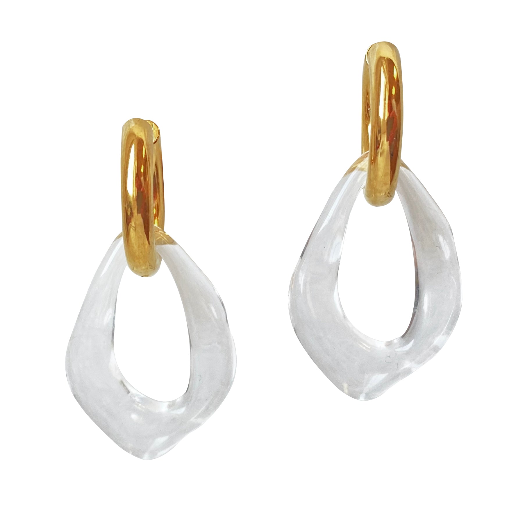 Smilla Brav Women's Neutrals / Gold Recycled Plastic Earrings Janice
