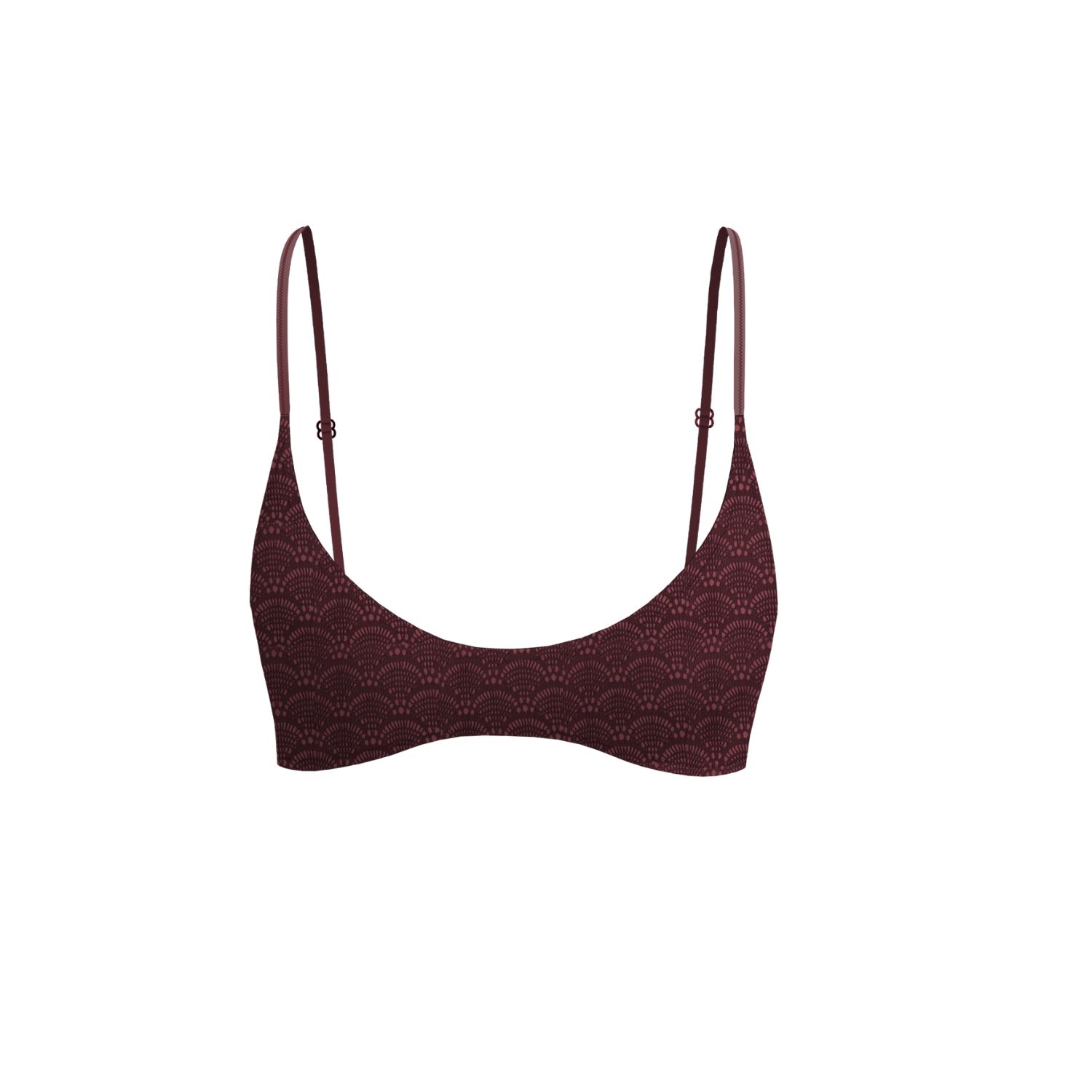 Blackbough Swim Women's Brown Mila Deep Scoop Neck Top / Henna In Brown