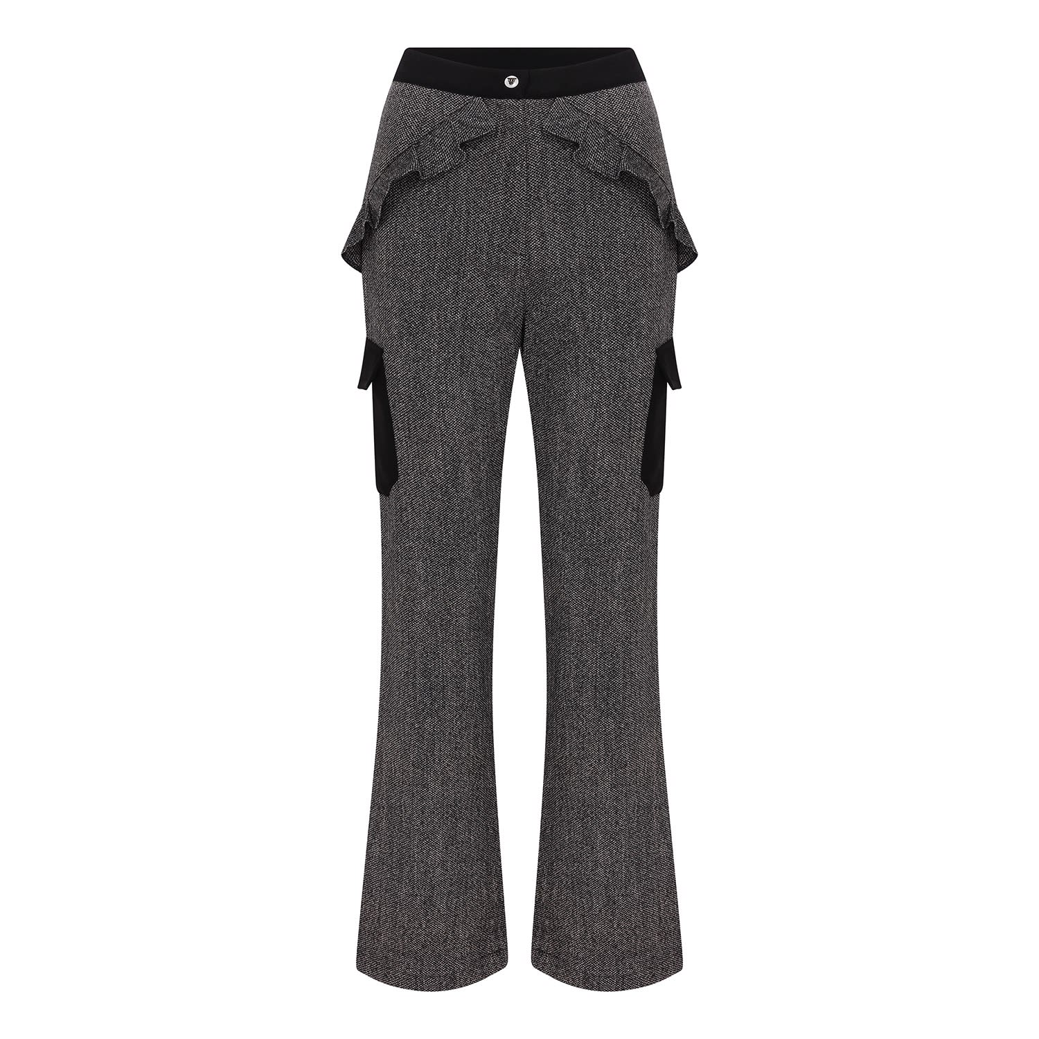 flared pants grey