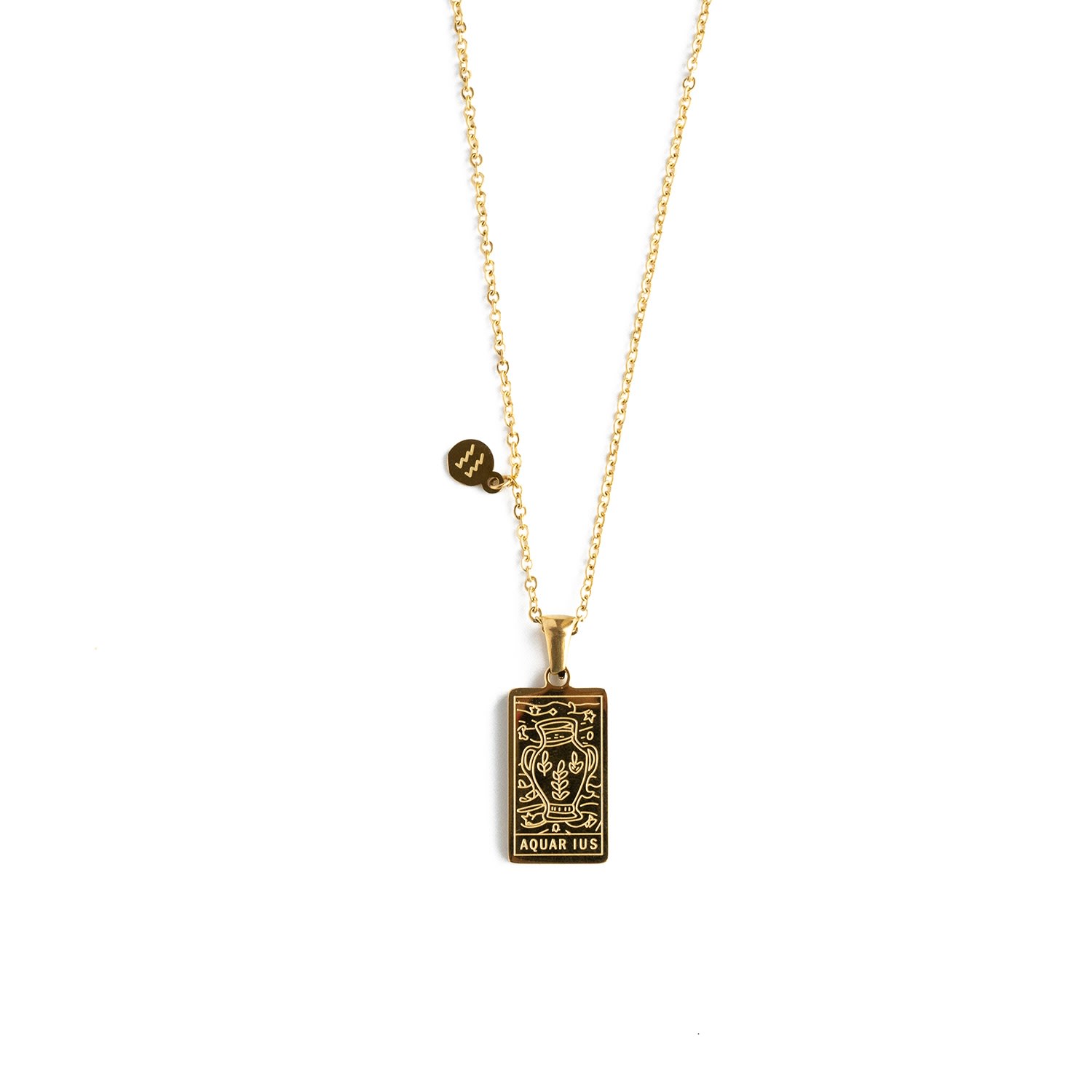 Superdivajewellery Women's Aquarius Pendant Necklace In Yellow