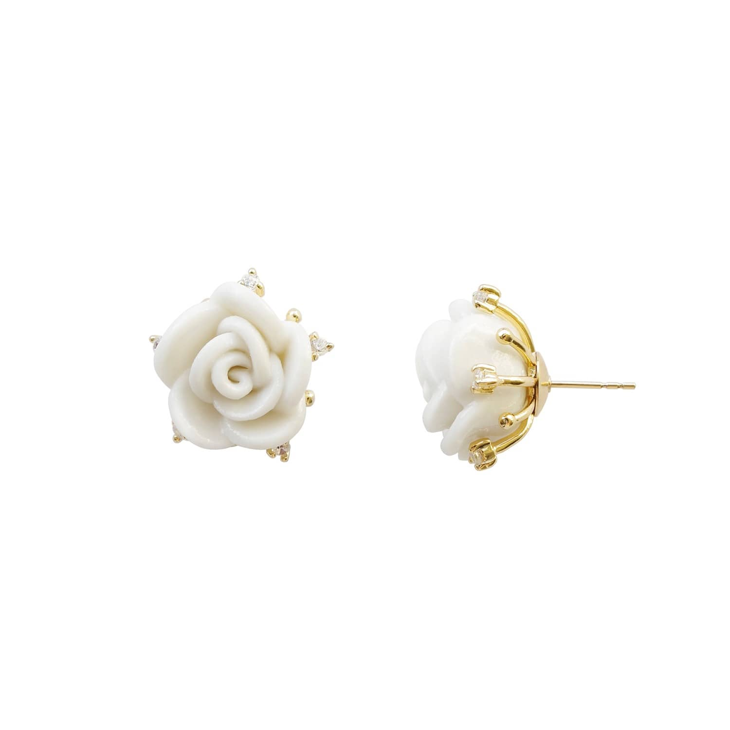 rose stud earrings