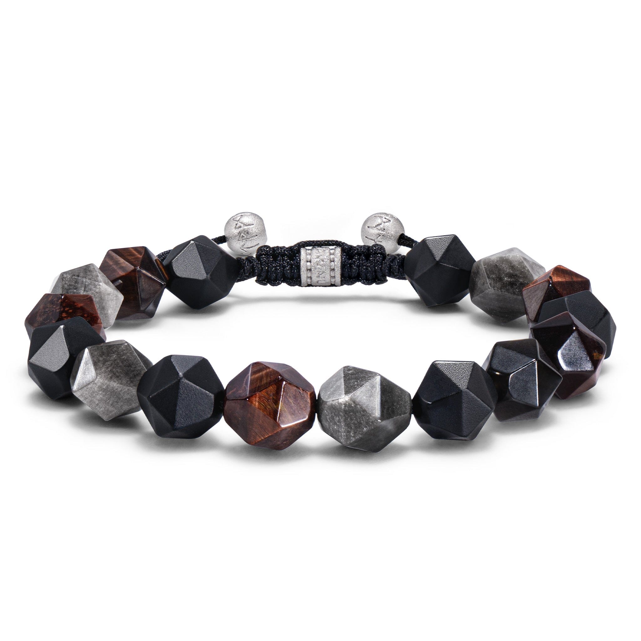 Awnl Men's Tricolor Beaded Macrame Bracelet