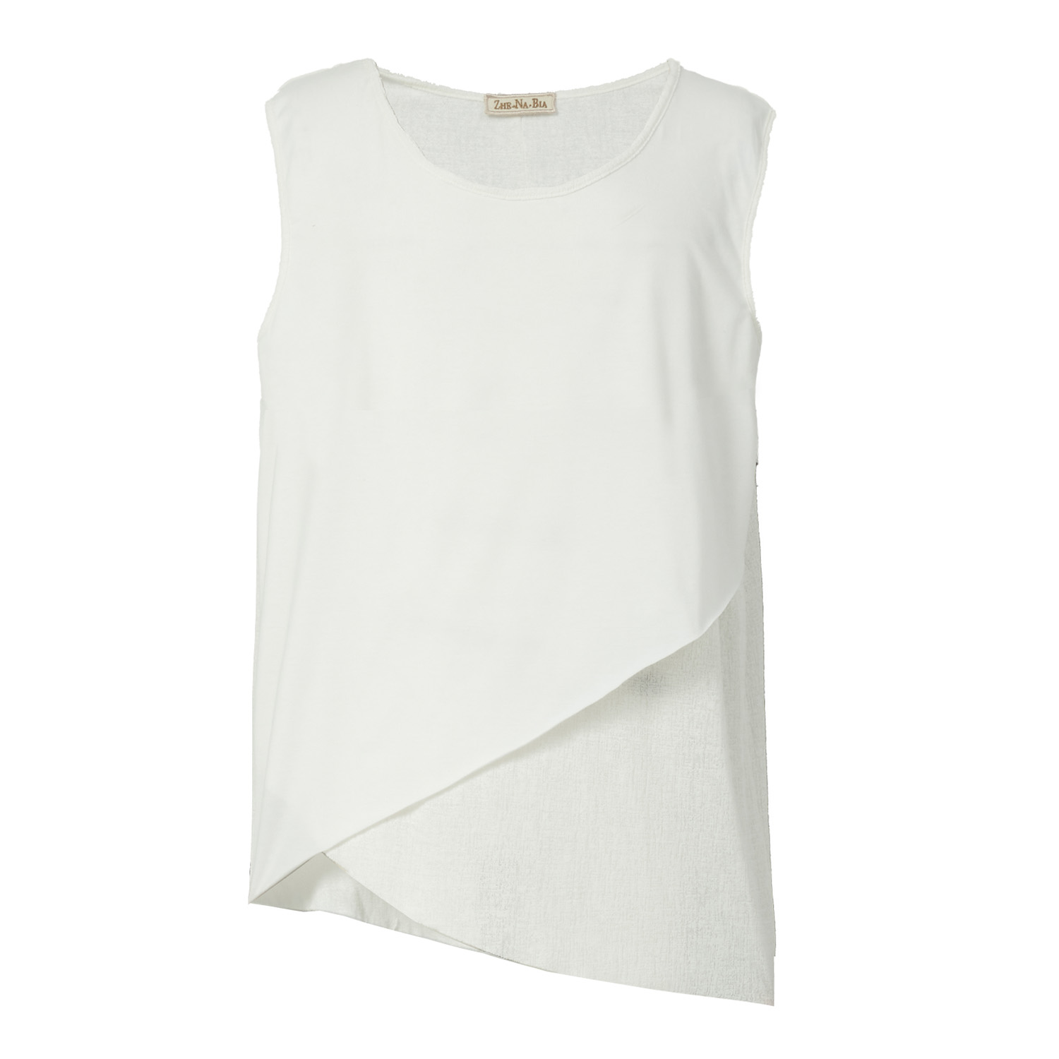 Gazi Vest - Sleeveless Boho T-Shirt Men Summer Top White | S/M | Zhenabia