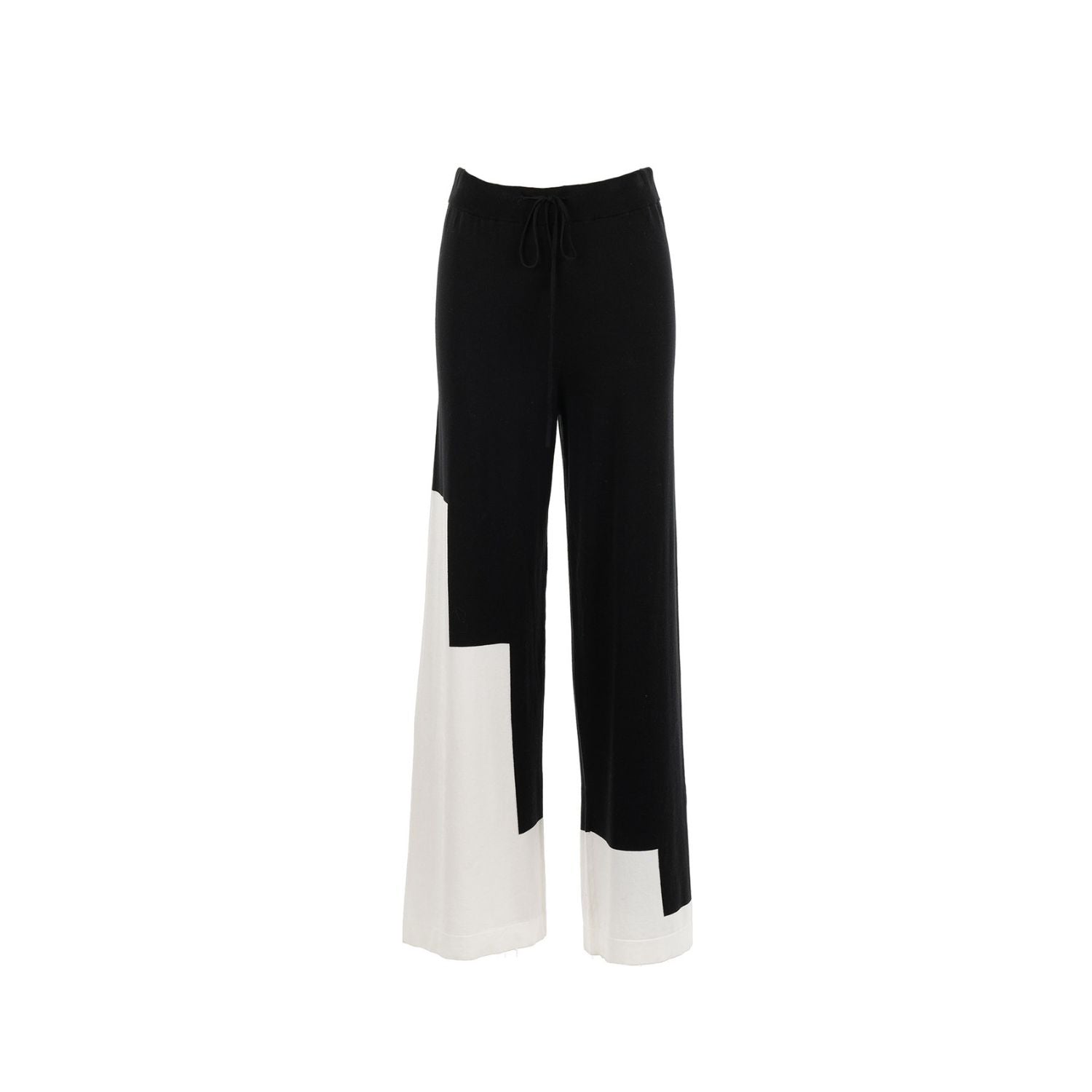 Mammu Couture Knitted Pants Tetris - Black & White In Black/white