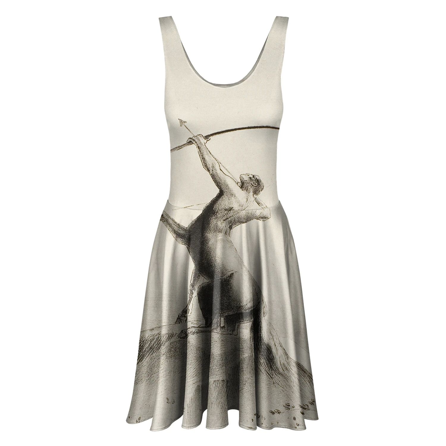 Aloha From Deer Women's Neutrals Centaur Aiming Circle Dress