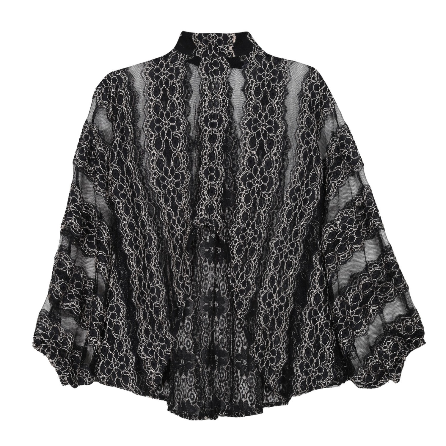 Women’s Black Detail Floral Lace Tunic Small Lioness by Tf