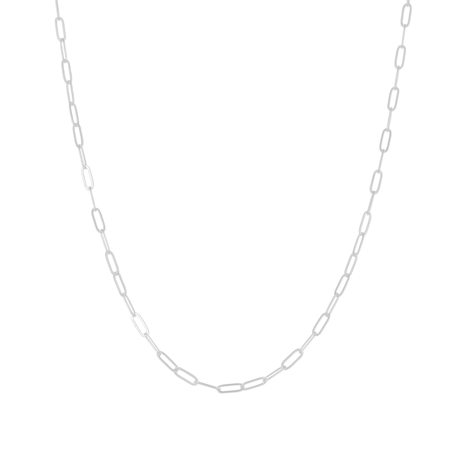 Spero London Women's Sterling Silver Large Rectangular Chain Necklace - Silver In Silver