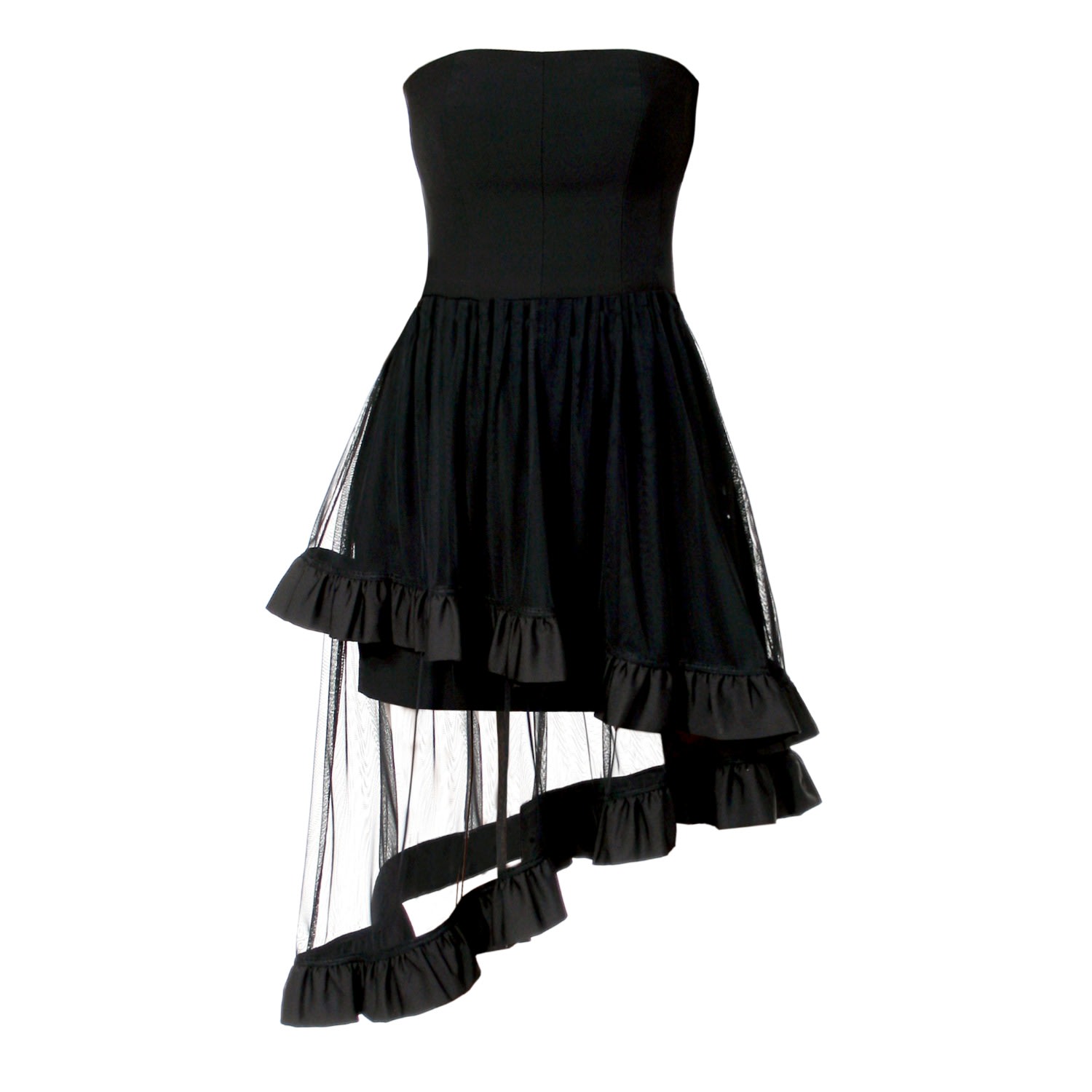 Women’s Berenice Black Mini Tulle Frill Dress Extra Small Vikiglow