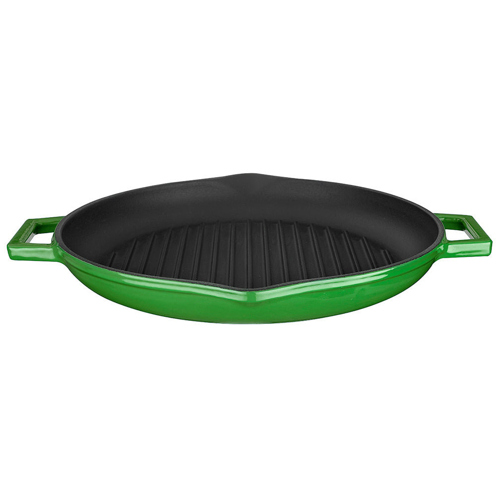 Turgla Home Cast Iron Round Green Cast Iron Pan