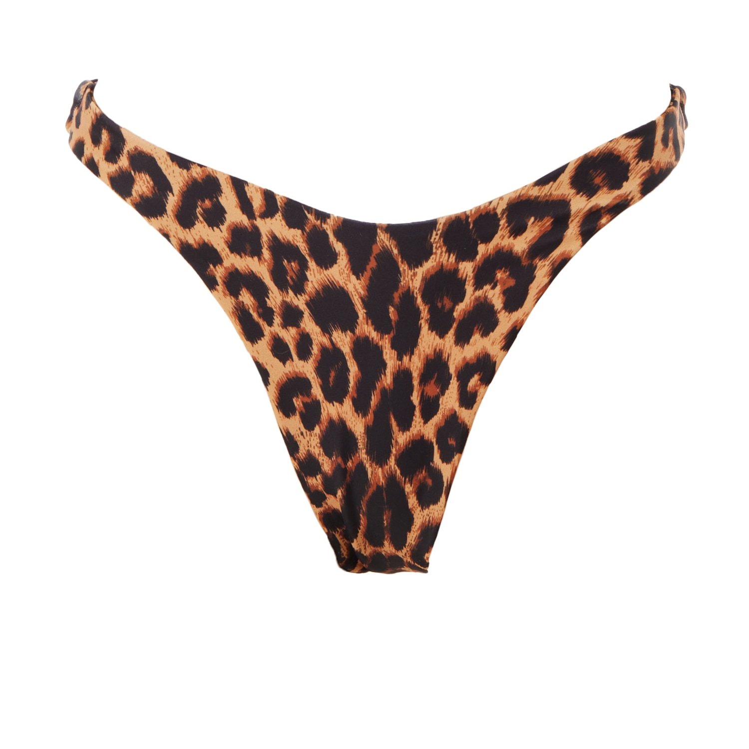 Siren Swimwear Women's Brown / Gold / Neutrals Siren Taylor Thong Bottoms In Leopard In Brown/gold
