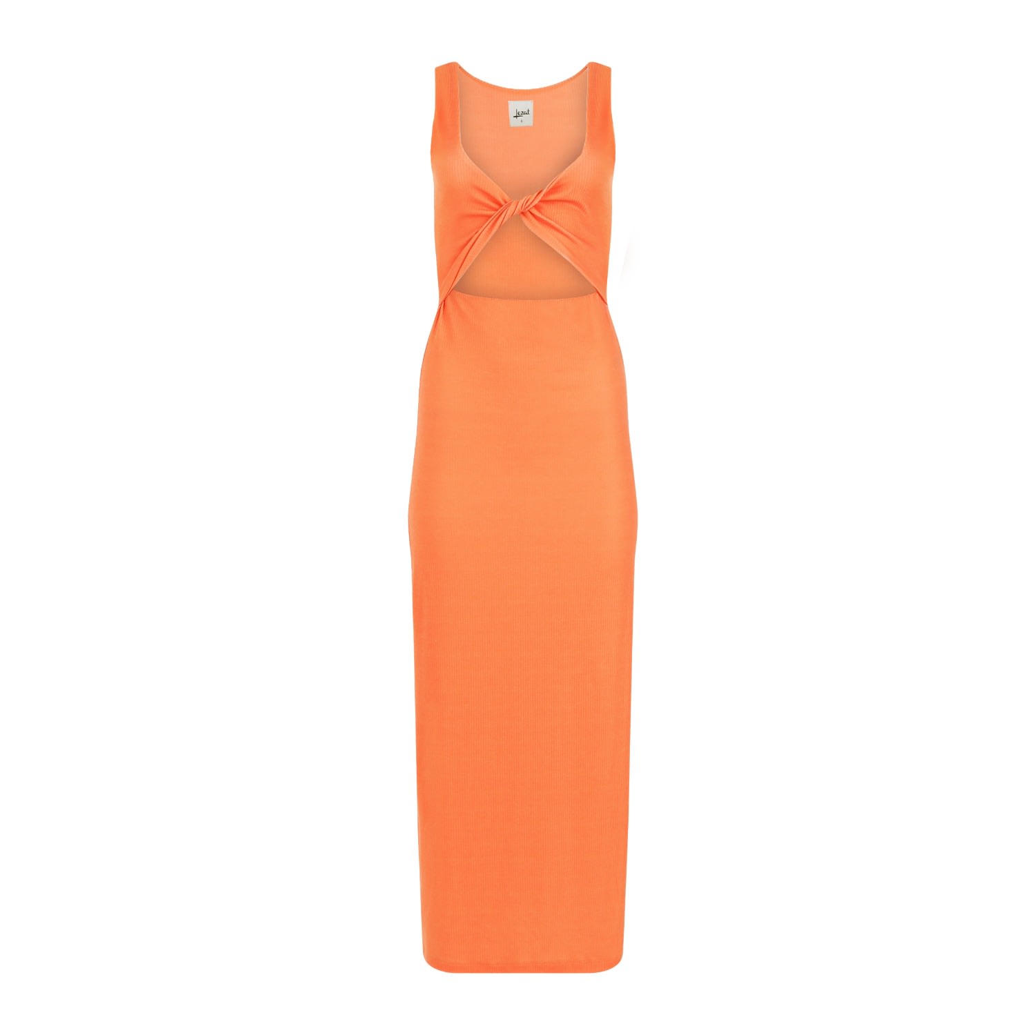 Lezat Women's Yellow / Orange Krista Twist Dress - Glow