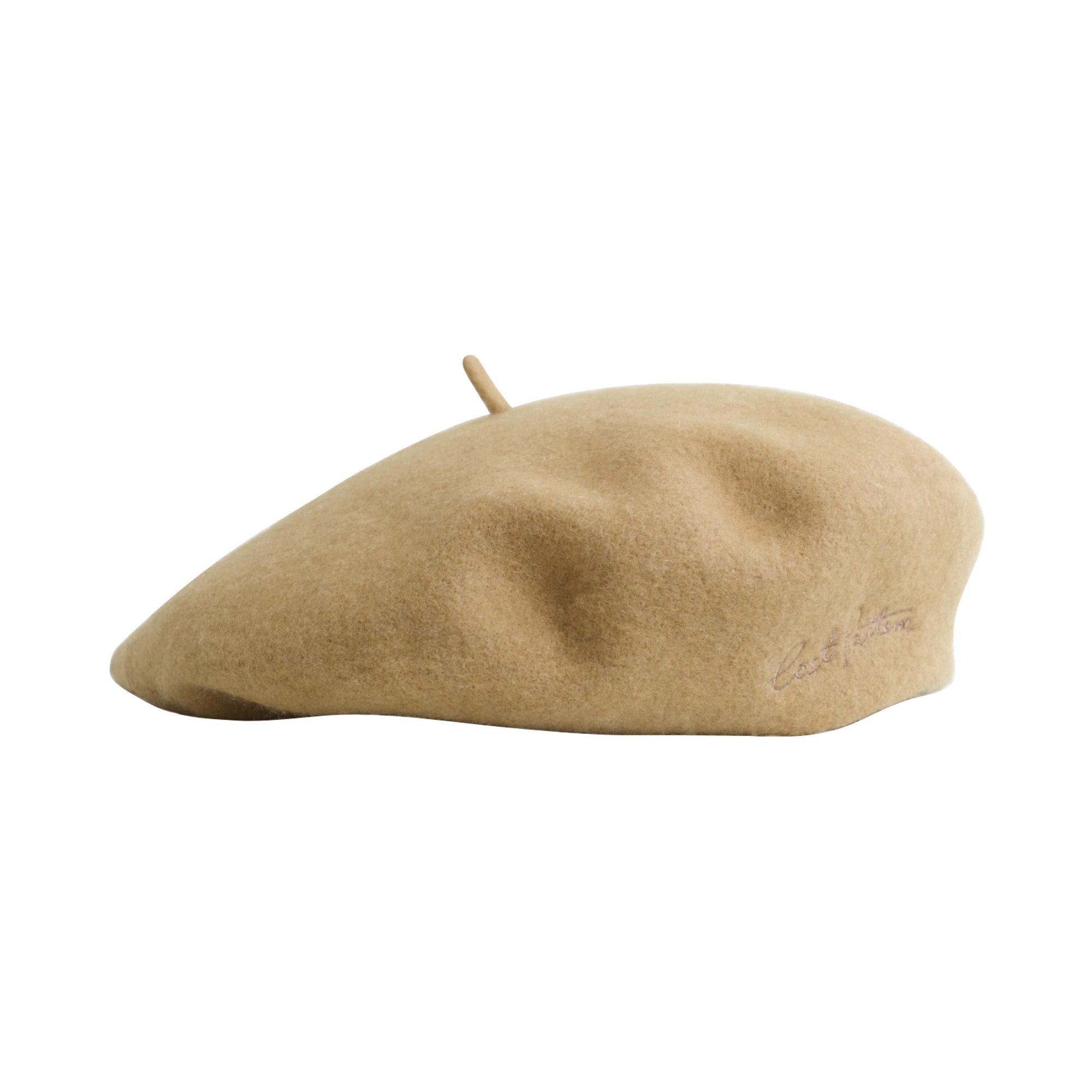 Lost Pattern Nyc Women's Yellow / Orange Bon Chic Wool Beret - Light Camel In Yellow/orange