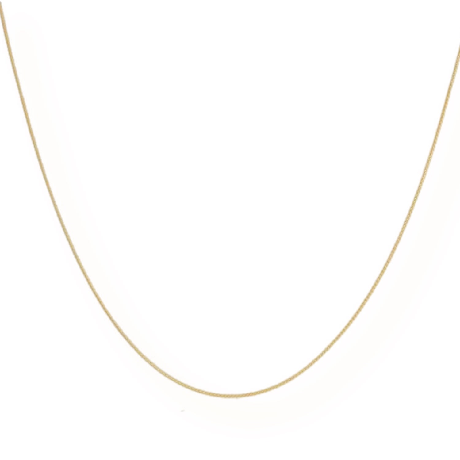 Mink&ivy Women's The Marie Thin Classic Snake Chain Necklace Tarnish Free Gold In Gold