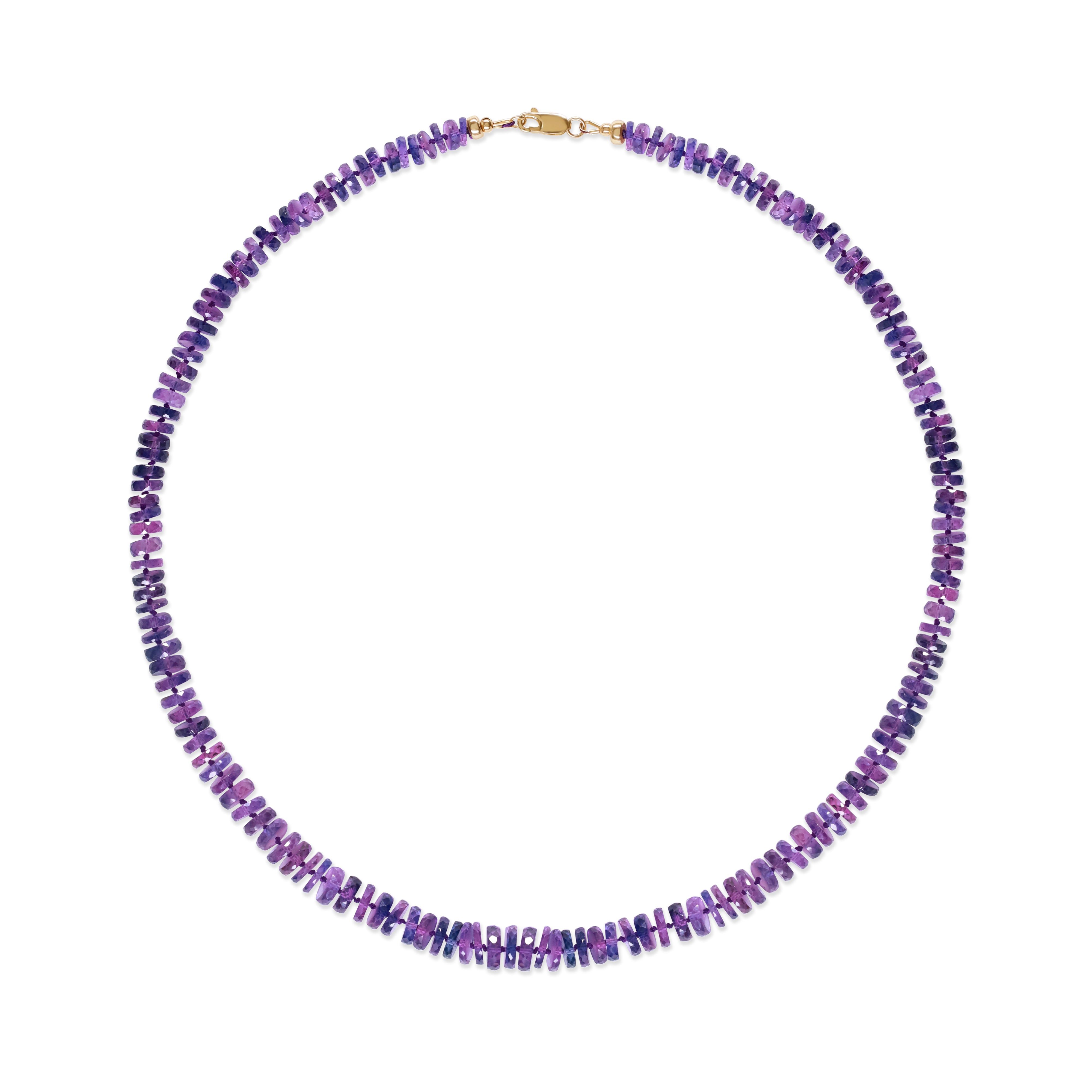 Amelia Roxanna Jewellery Women's Gold / Pink / Purple Rare Purple Sapphire Necklace