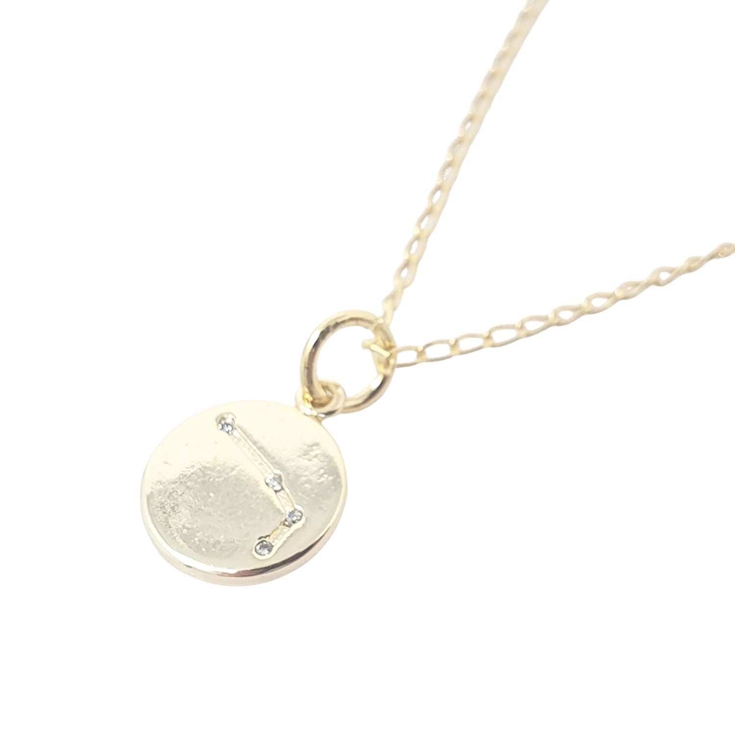 Harfi Women's Aries Gold Plated Constellation Star Map Pendant Charm Necklace In Gold