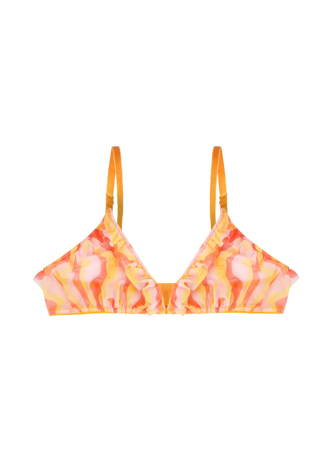La Tribeau Women's Yellow / Orange Winning Goal Bra In Yellow/orange